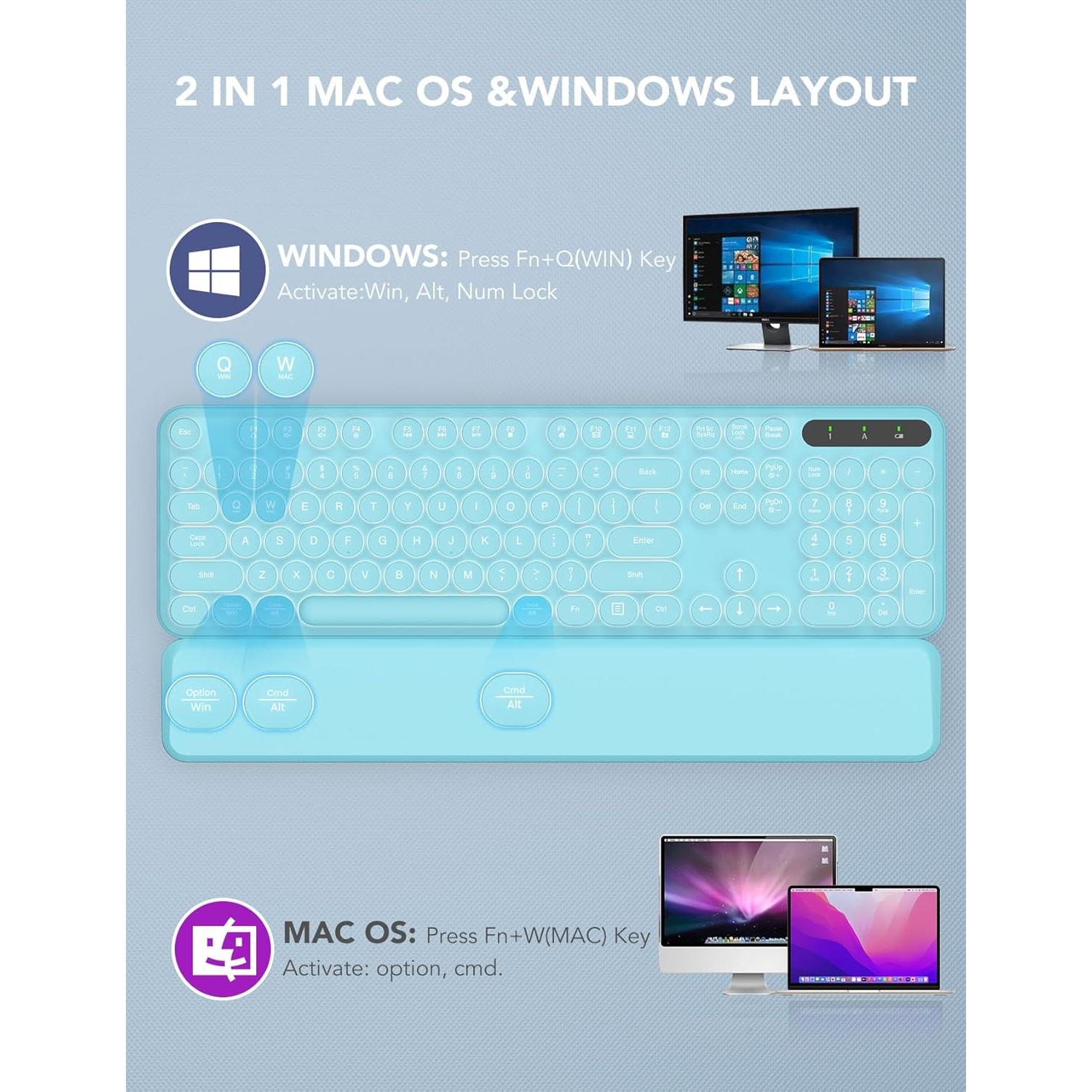 Combo Teclado y Ratón Inalámbricos Retroiluminados Trueque