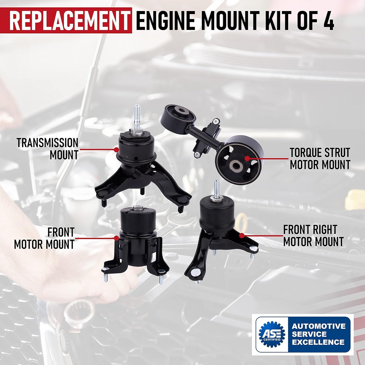 Juego de Soportes de Motor y Transmisión AA Ignition 4 Piezas - Toyota Camry 2002-2006 2.4L