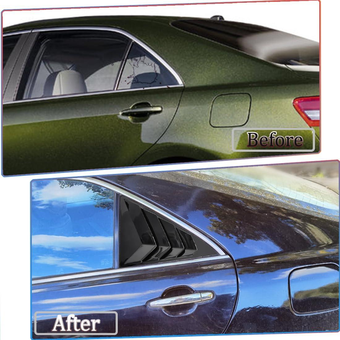 Persianas de Ventana MUXEE para Toyota Camry 2006-2011 - ABS Negro Brillante