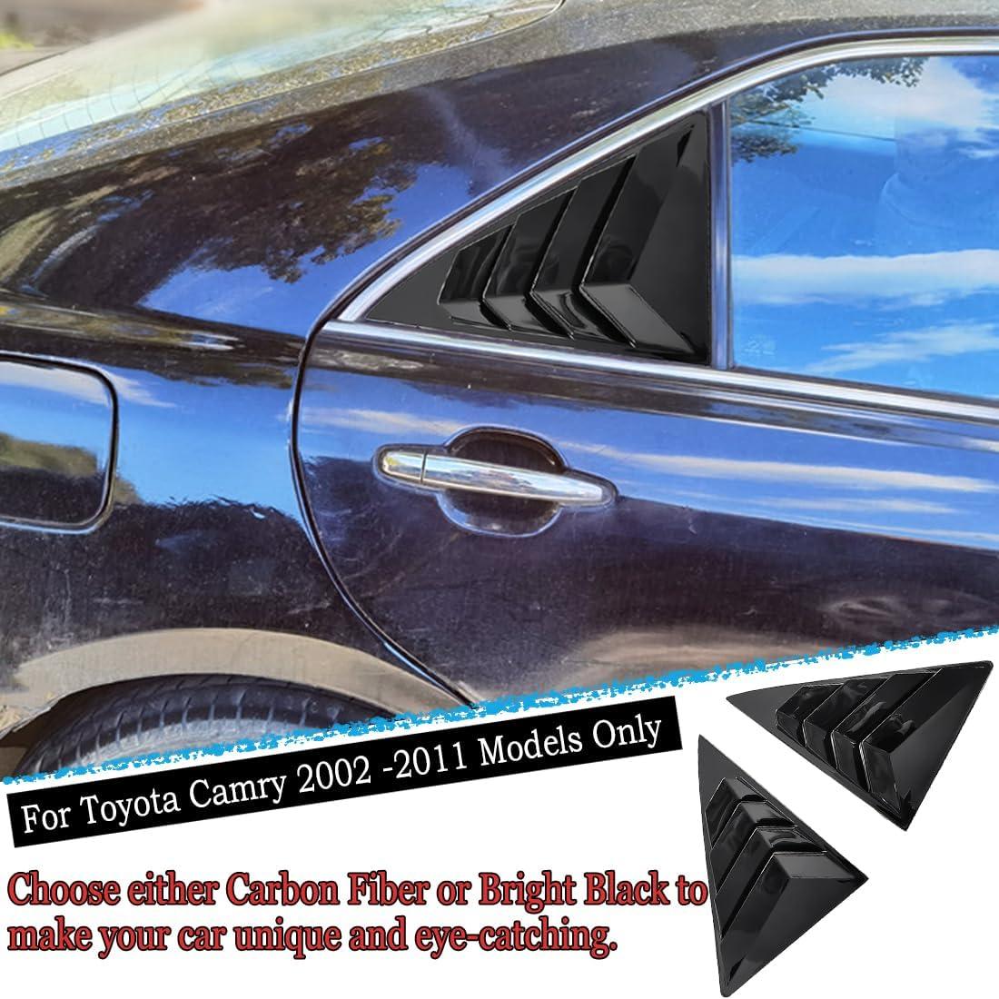 Persianas de Ventana MUXEE para Toyota Camry 2006-2011 - ABS Negro Brillante