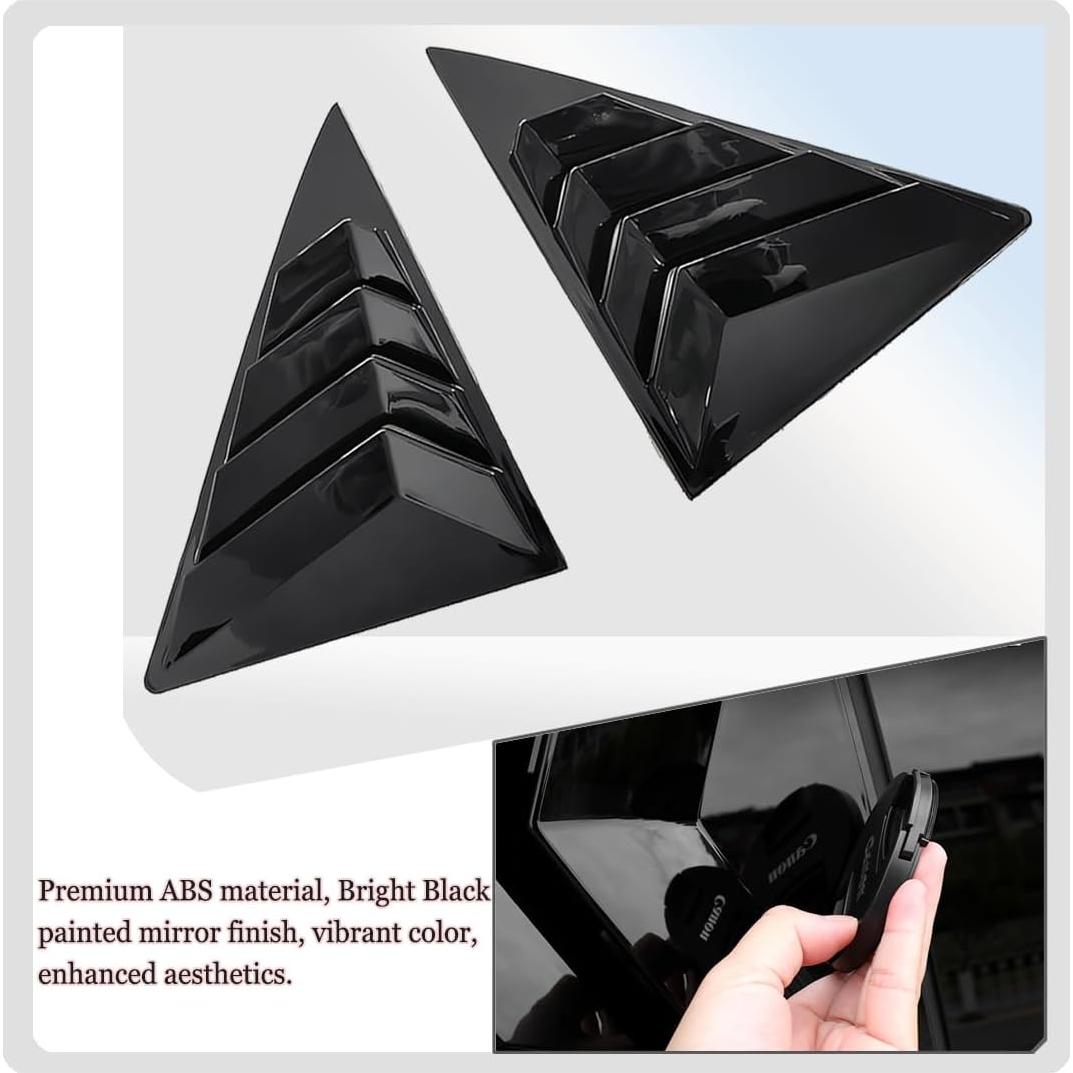 Persianas de Ventana MUXEE para Toyota Camry 2006-2011 - ABS Negro Brillante