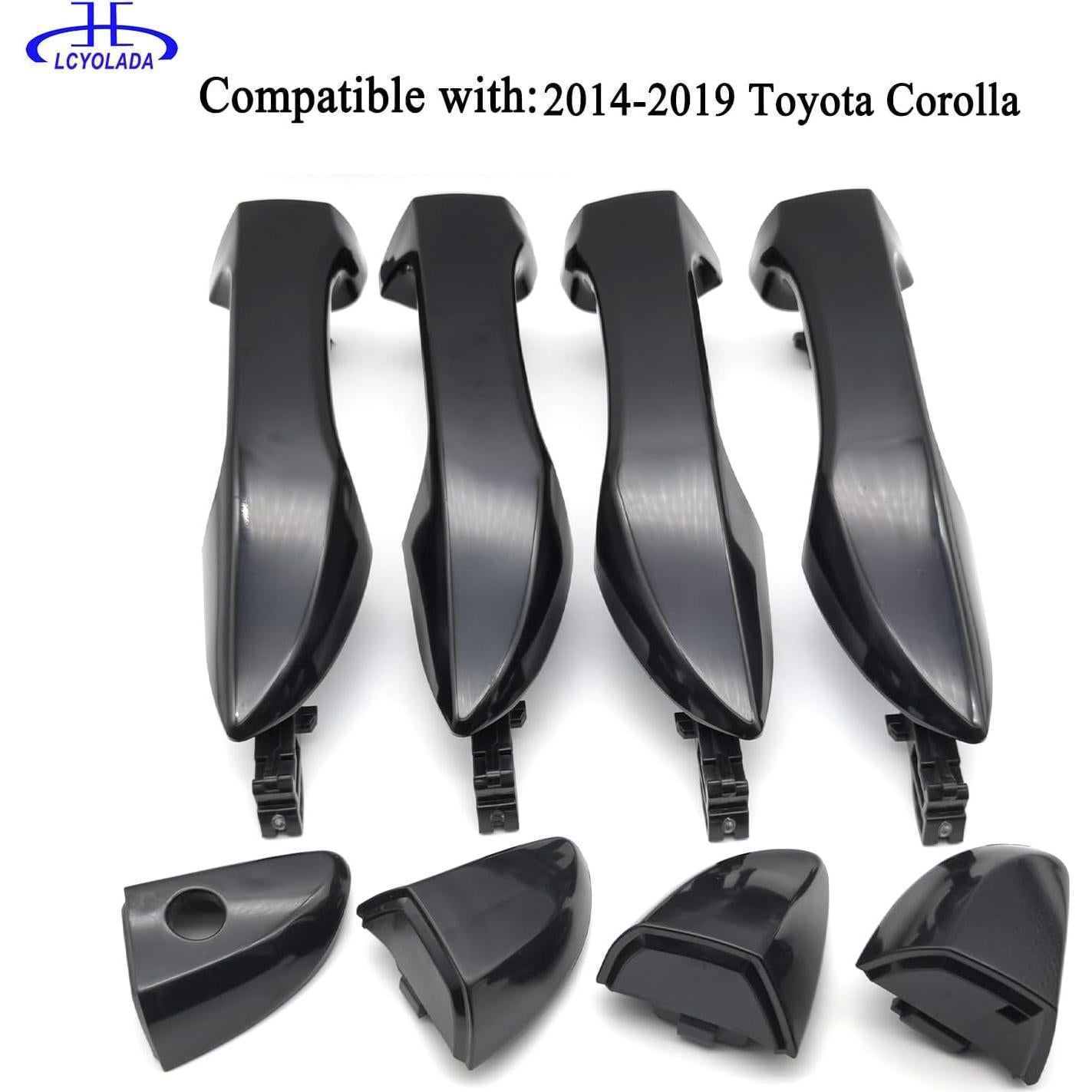 Juego de 4 Manijas de Puerta Exterior Lcyolada para Toyota Corolla 2014-2019