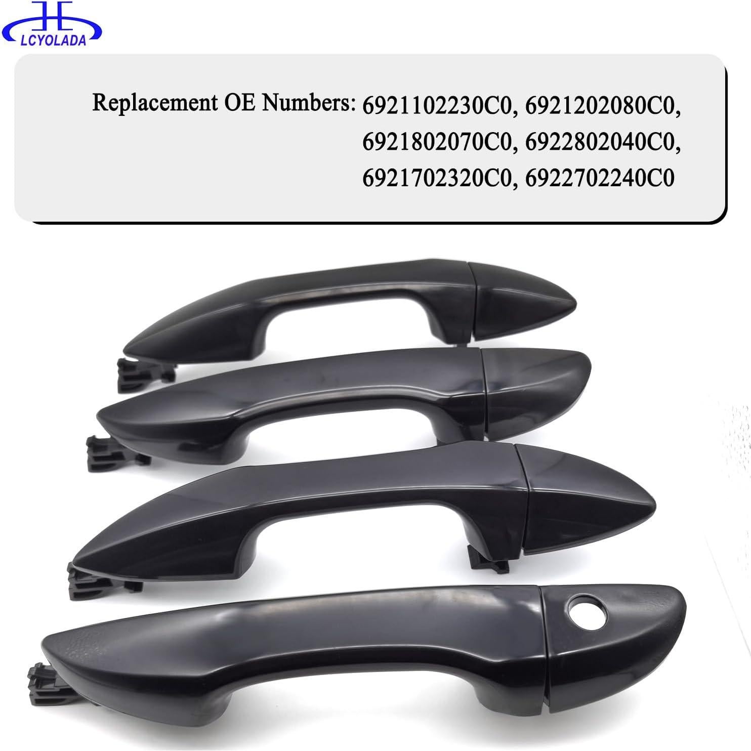 Juego de 4 Manijas de Puerta Exterior Lcyolada para Toyota Corolla 2014-2019