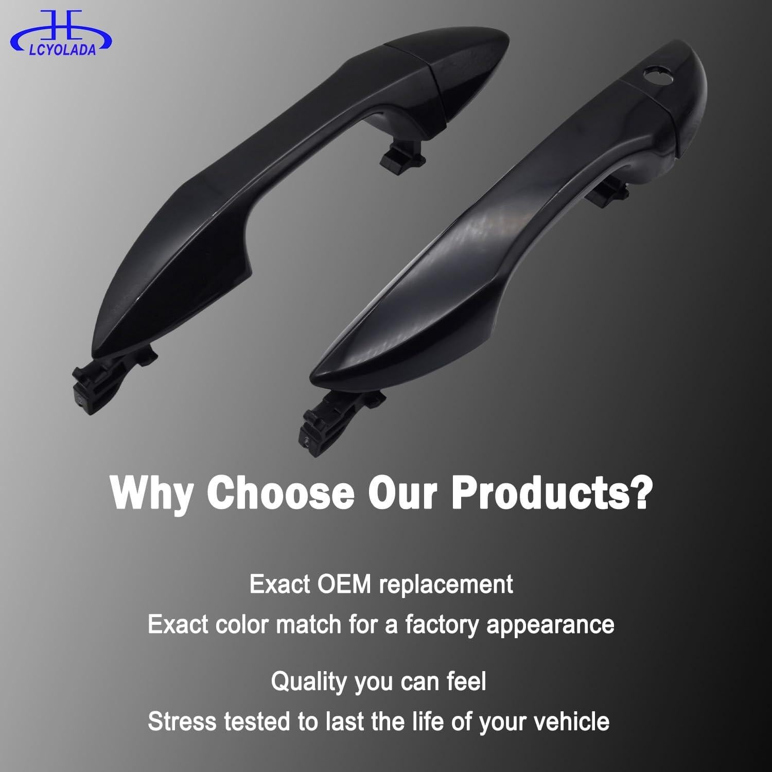 Juego de 4 Manijas de Puerta Exterior Lcyolada para Toyota Corolla 2014-2019