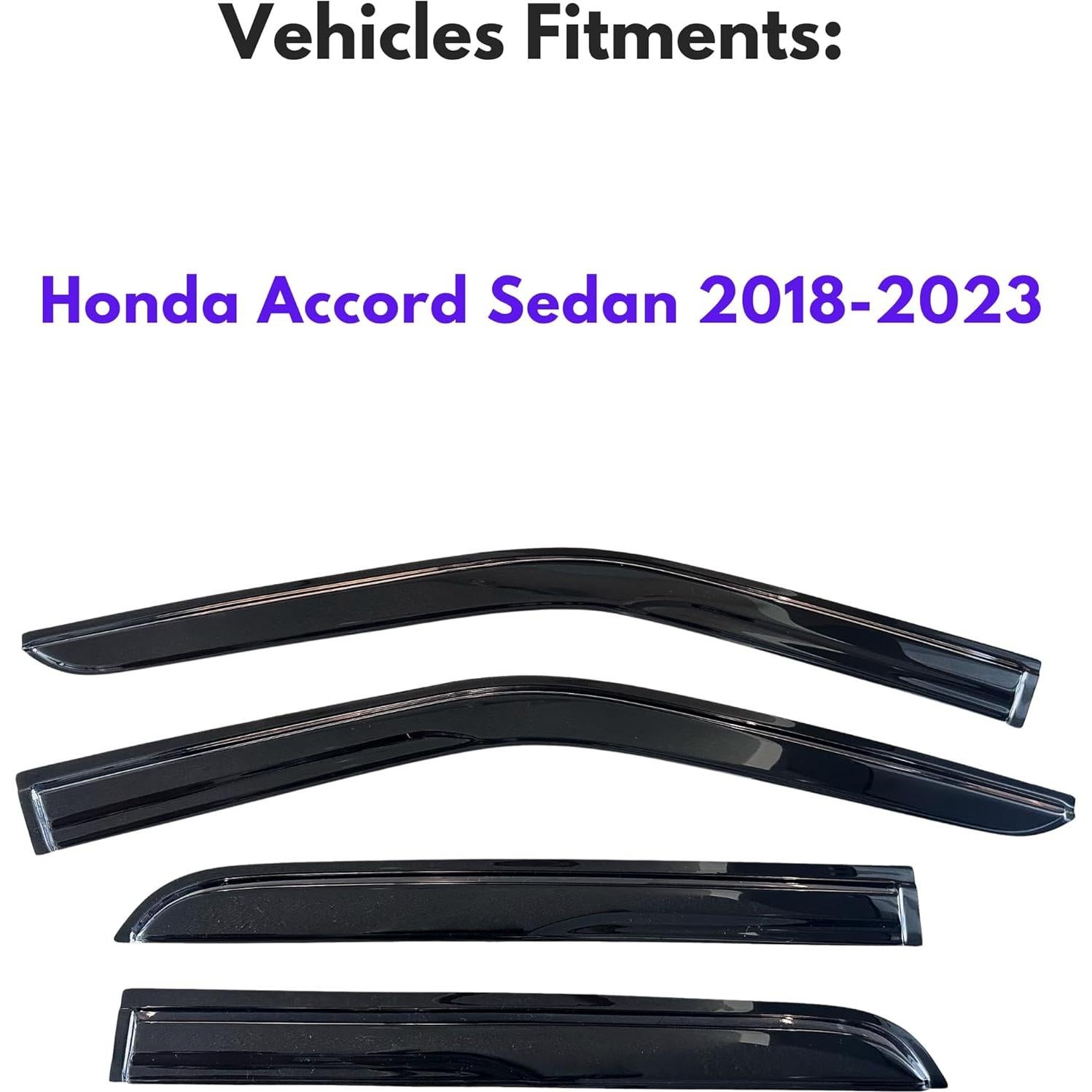 Viseras de Ventana KPY para Honda Accord Sedan 2018-2023