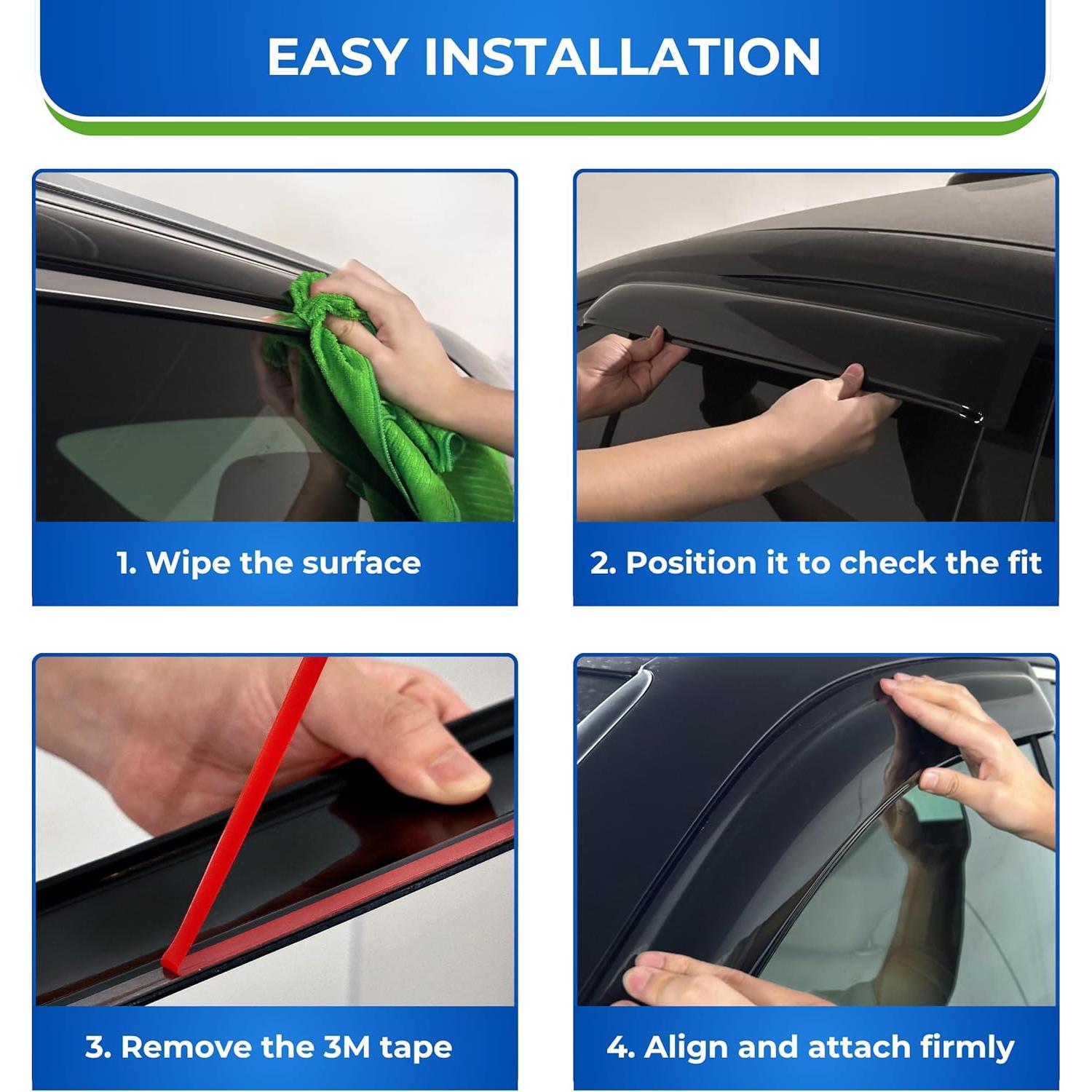 Viseras de Ventana KPY para Honda Accord Sedan 2018-2023