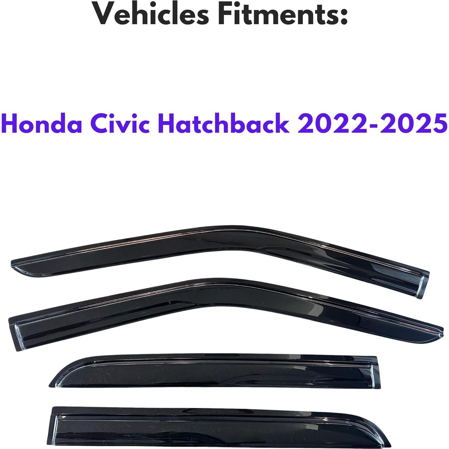 Viseras de Ventana KPY para Honda Civic Hatchback 2022-2025