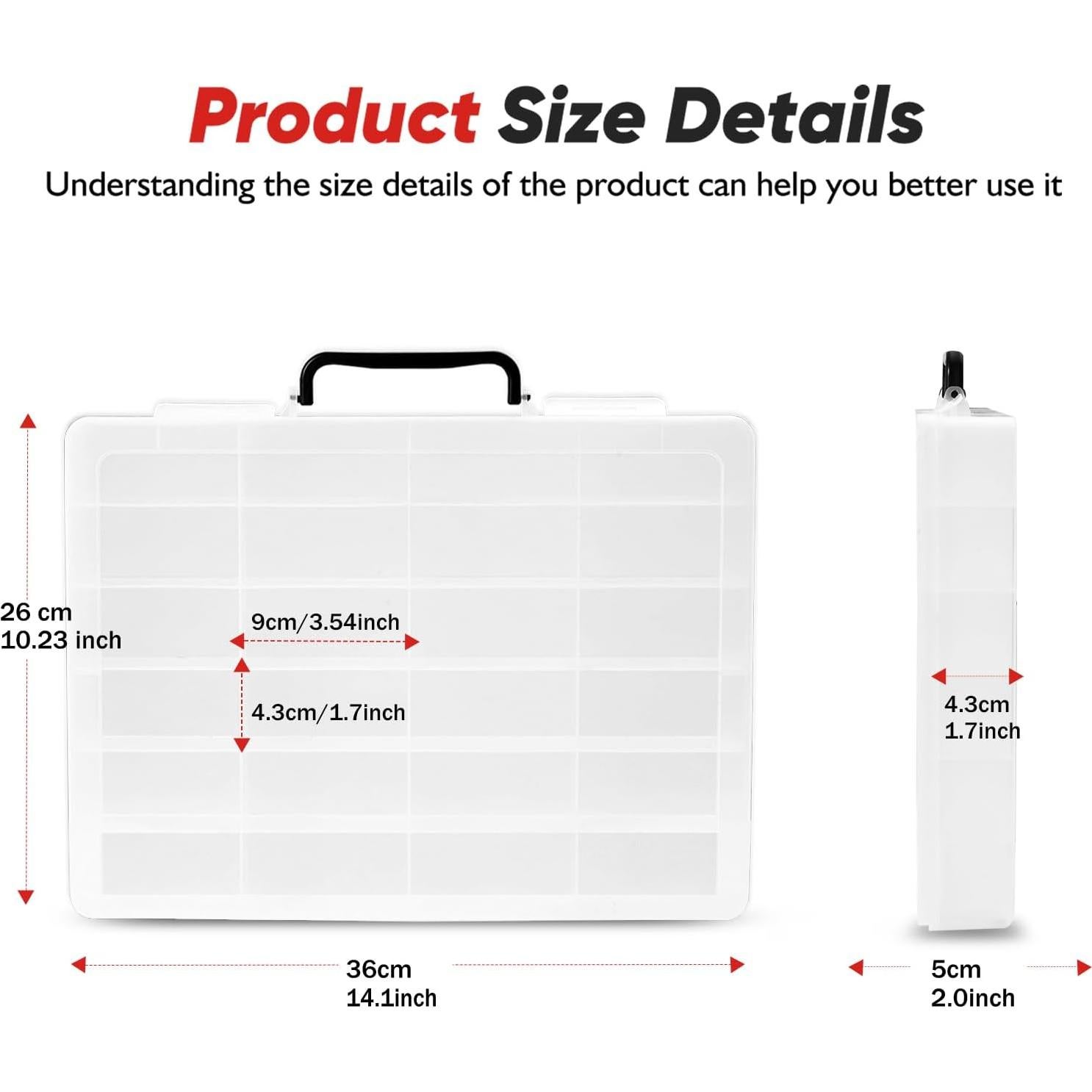 Organizador de Juguetes RHCOM Transparente 24 Compartimentos