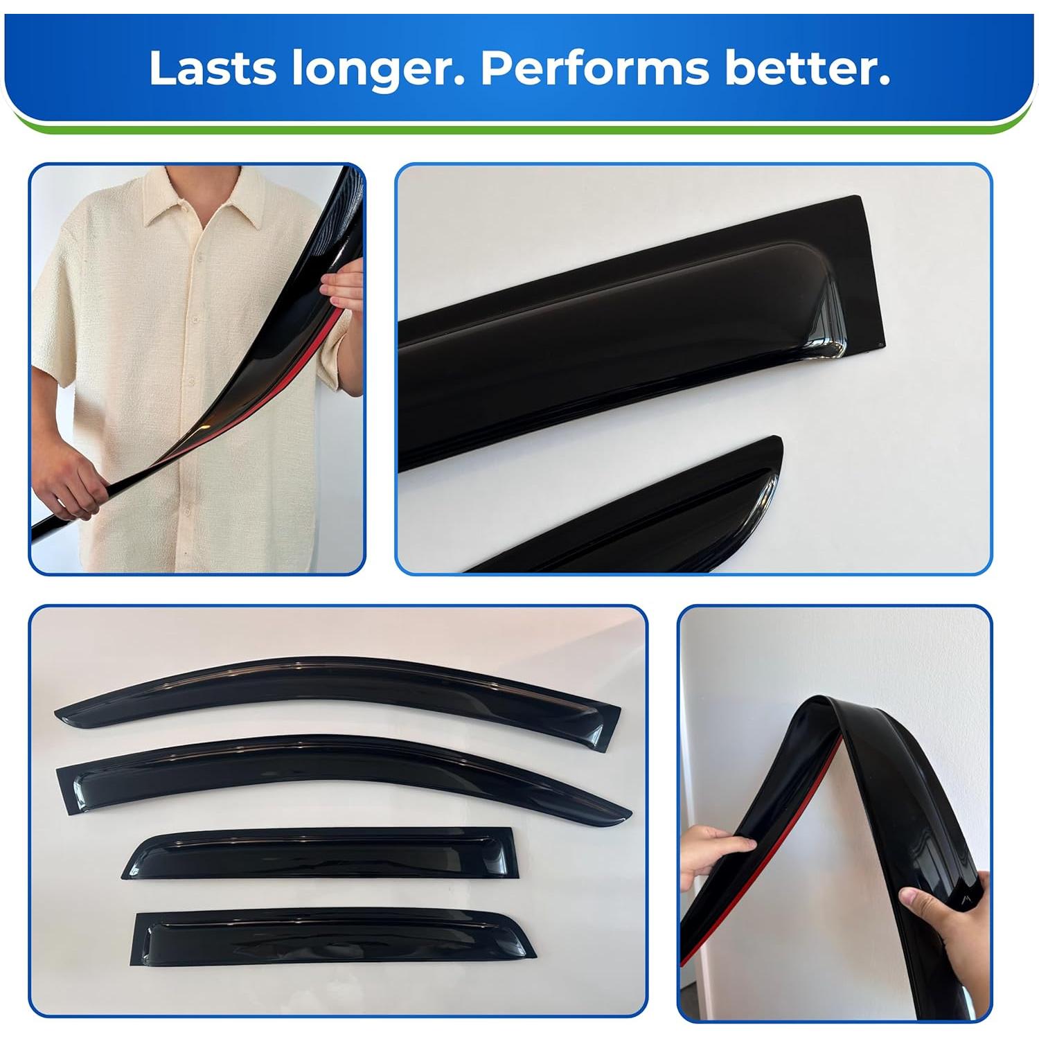 Viseras de Ventana KPY para Audi A4 Sedán 2009-2016, 4PC