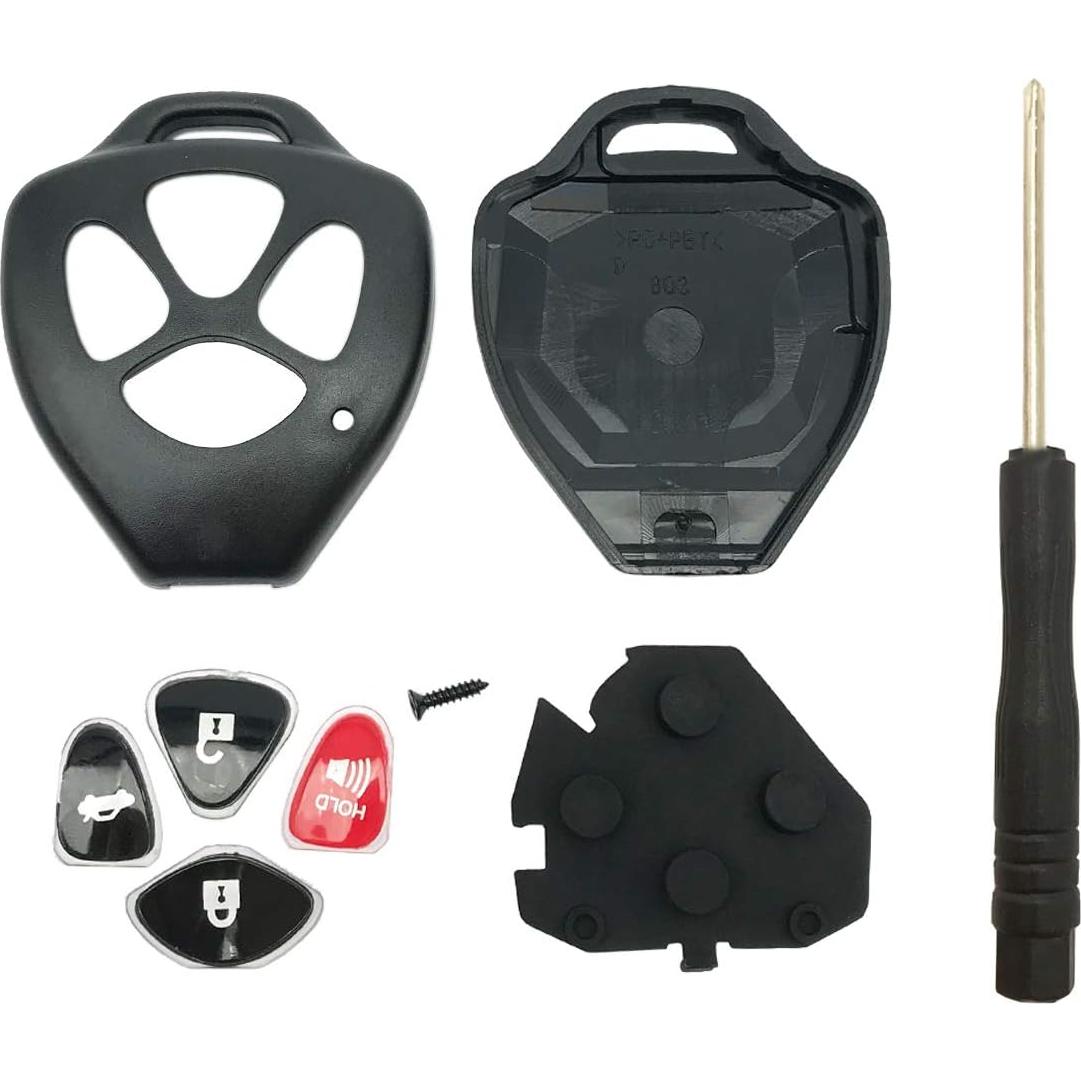 Cubierta de llave 4 botones Horande para Toyota 2007-2014