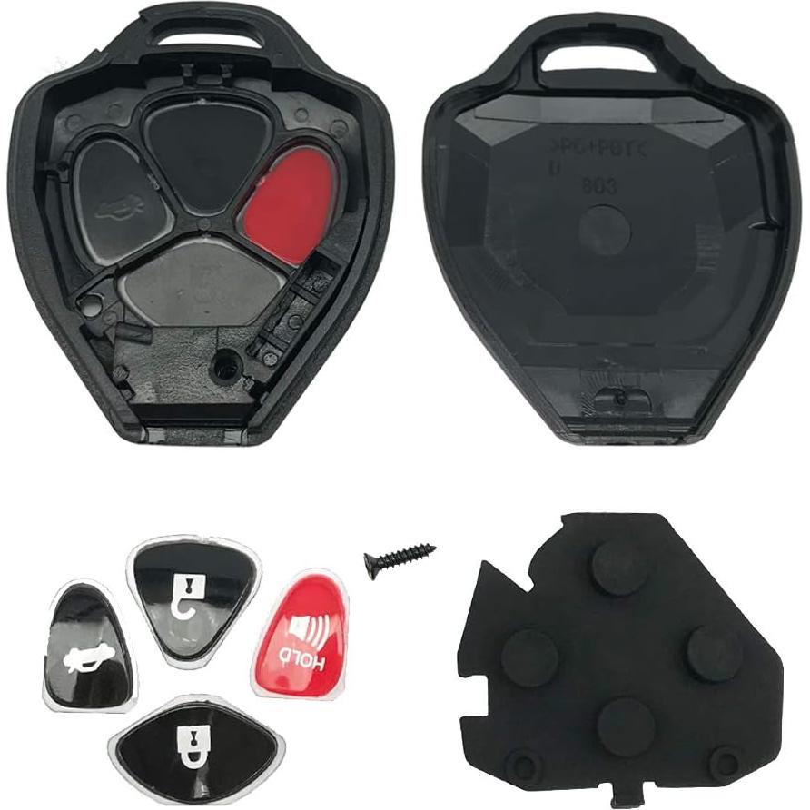 Cubierta de llave 4 botones Horande para Toyota 2007-2014