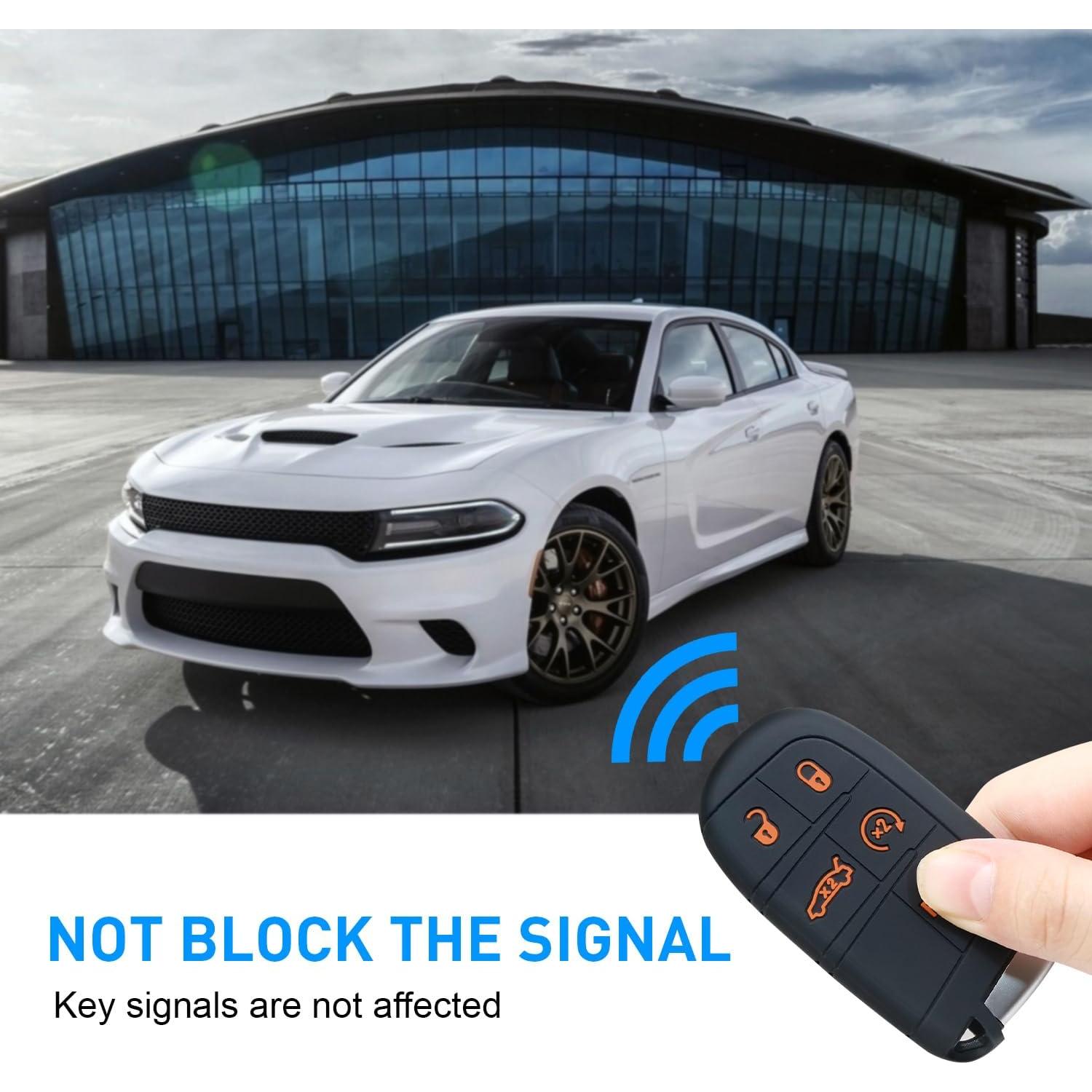 Cubierta de llavero Dodge REMOCH 5 botones Naranja 1PC