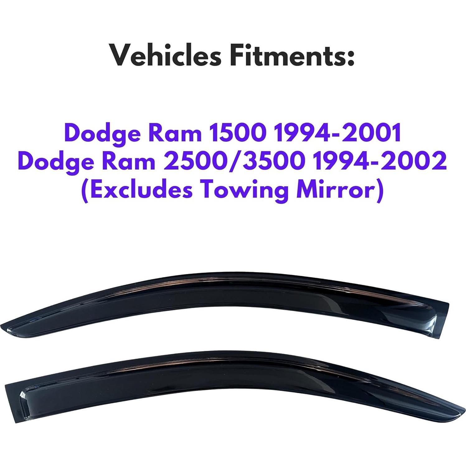 Visera de Ventana KPY para Dodge Ram 1500/2500/3500 1994-2002