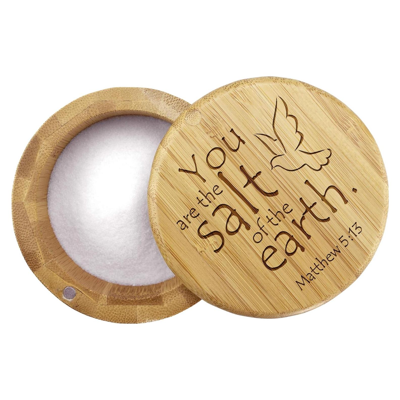 Caja de Sal de Bambú Totally Bamboo 170 g con Tapa Magnética