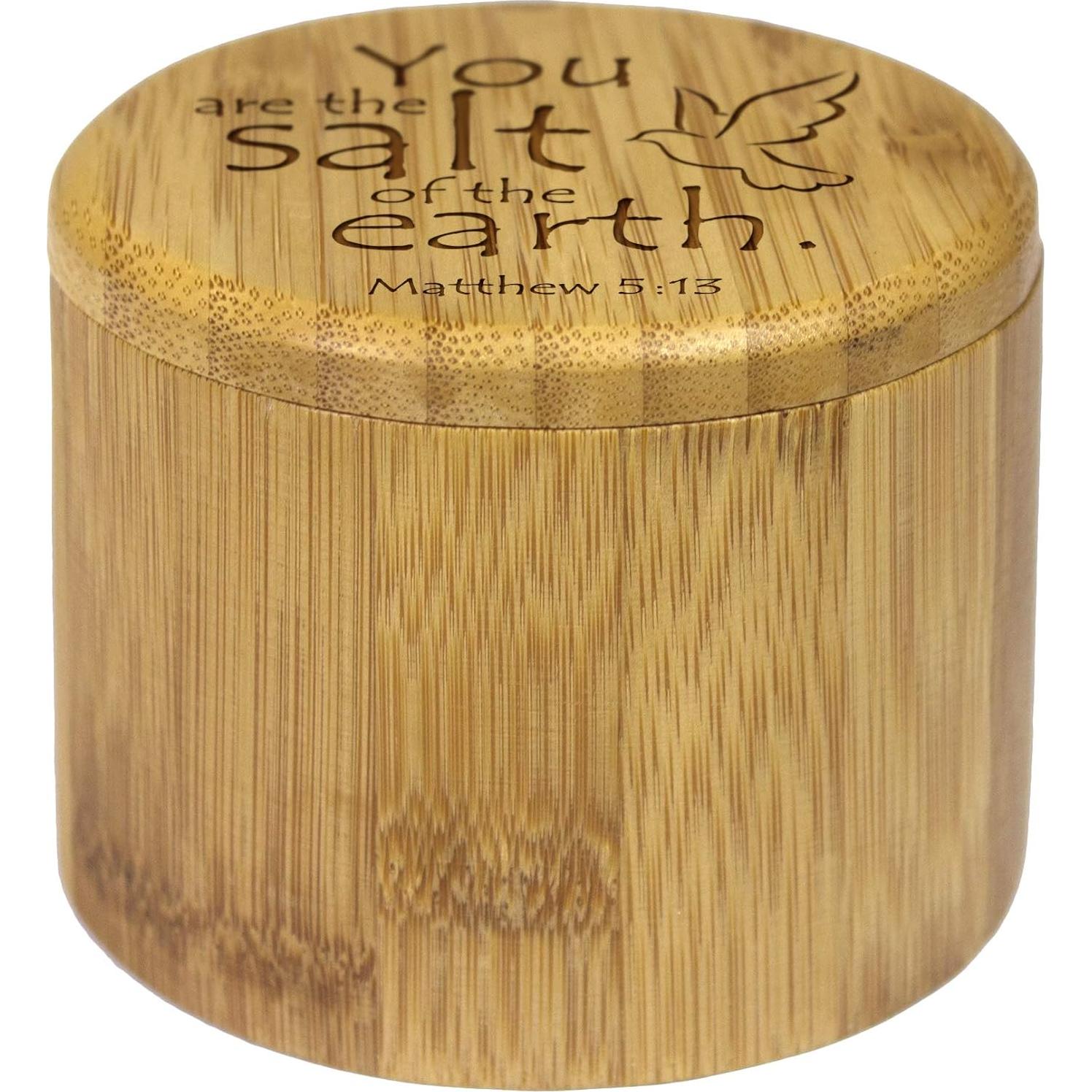 Caja de Sal de Bambú Totally Bamboo 170 g con Tapa Magnética