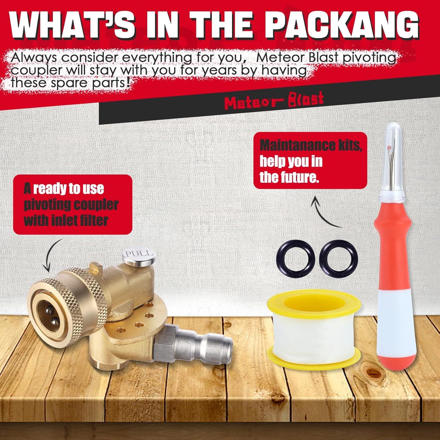 Acoplador Pivotante Meteor Blast 120° 5 Ángulos 5000 PSI