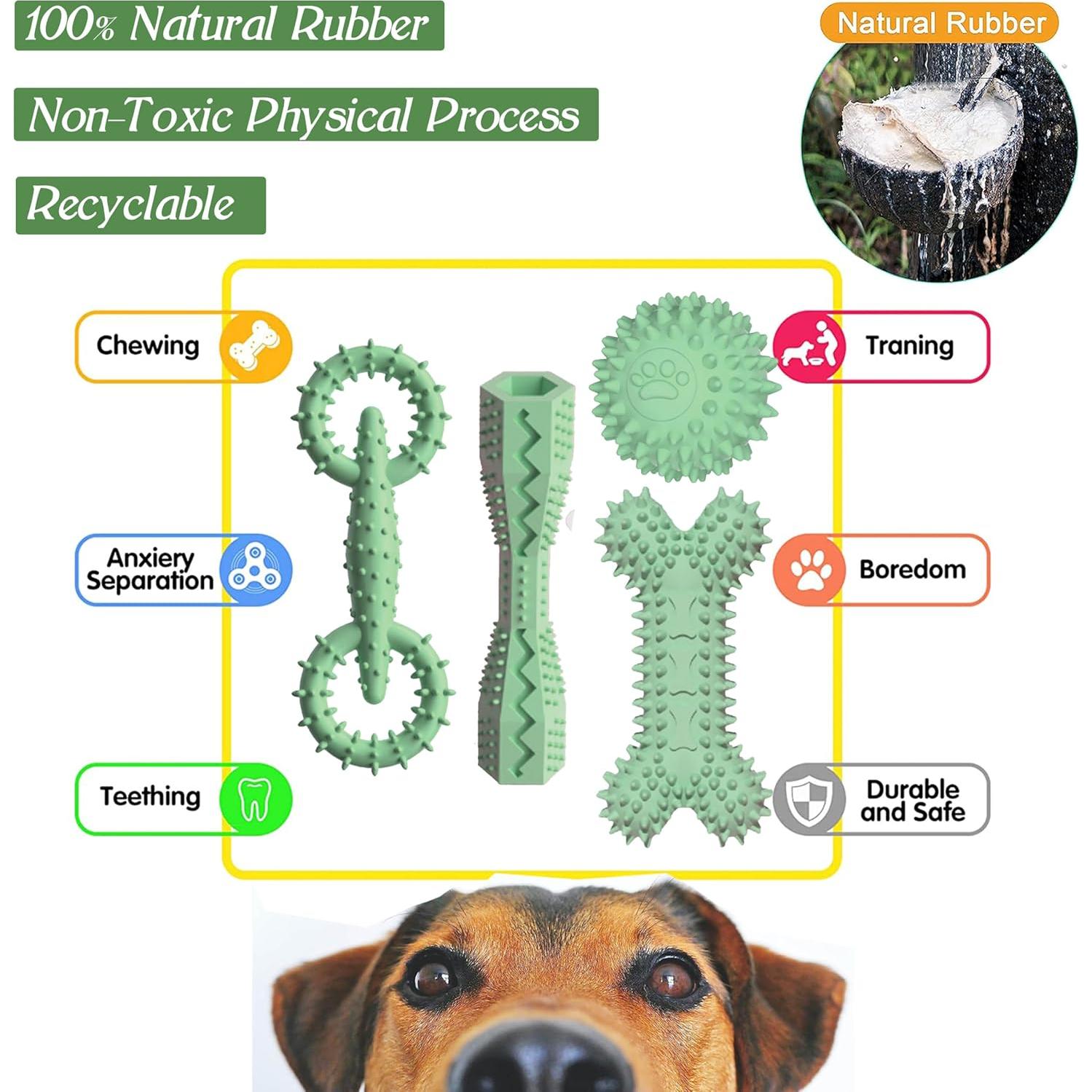 Paquete de 4 Juguetes para Cachorros Cdyzqikm - Masticar y Dentición