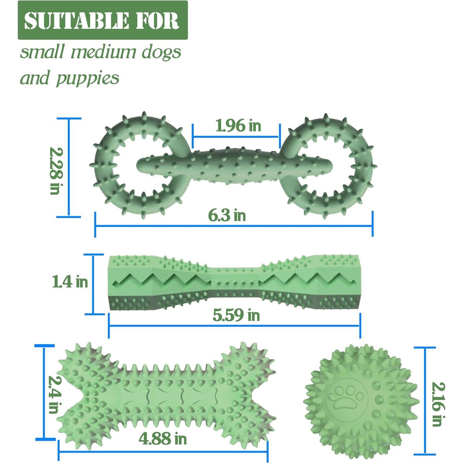 Paquete de 4 Juguetes para Cachorros Cdyzqikm - Masticar y Dentición