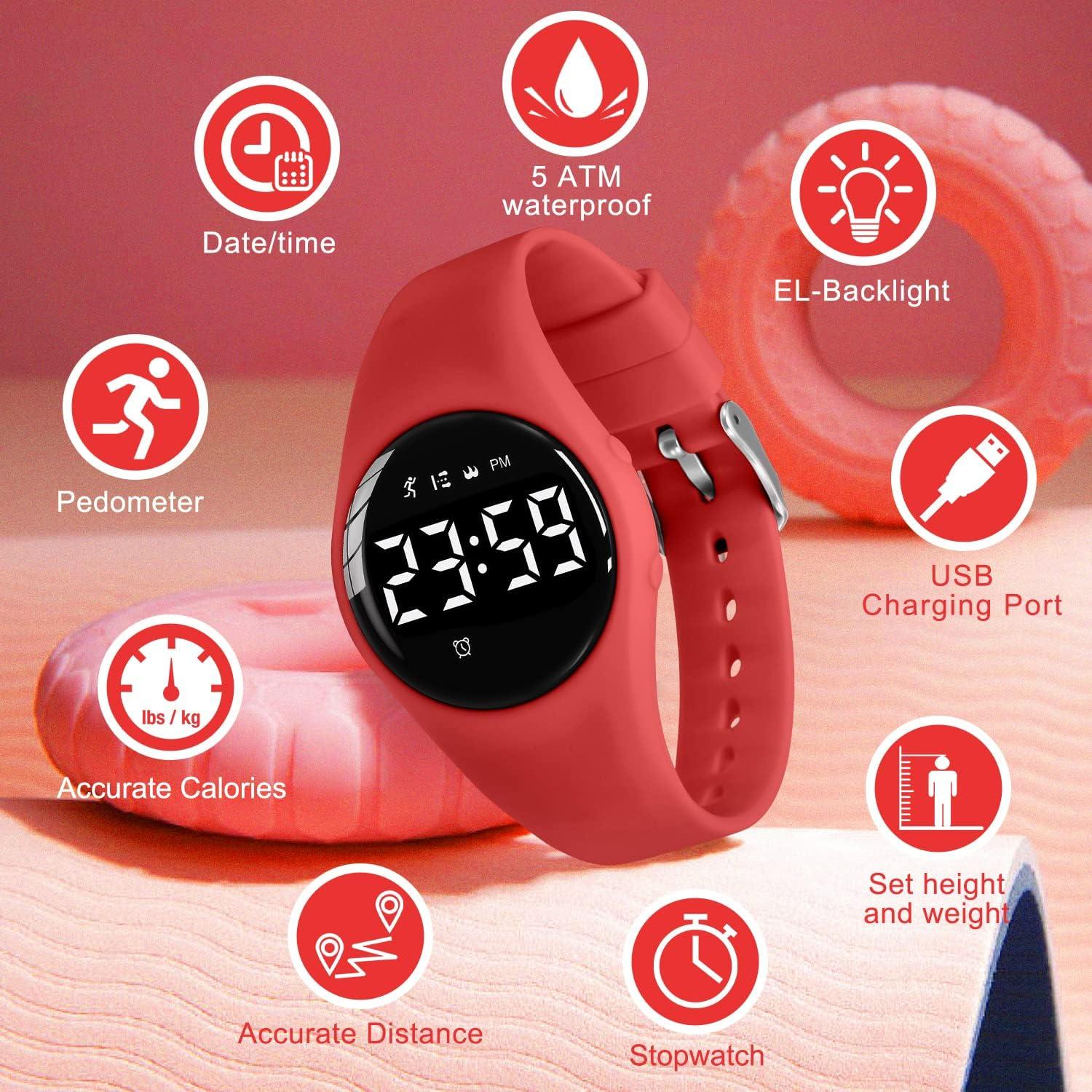 Reloj Digital NN BEN NEVIS para Niños 5-12 Años Rojo