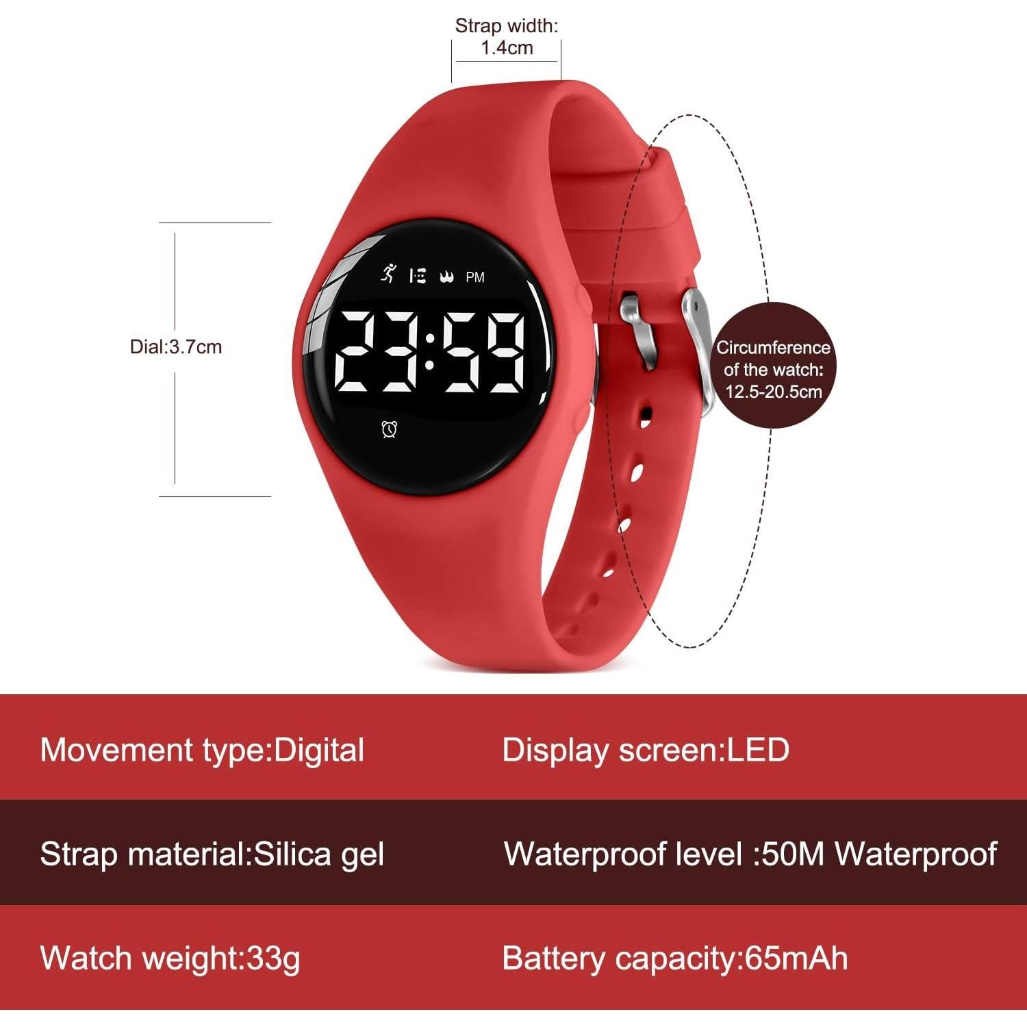 Reloj Digital NN BEN NEVIS para Niños 5-12 Años Rojo