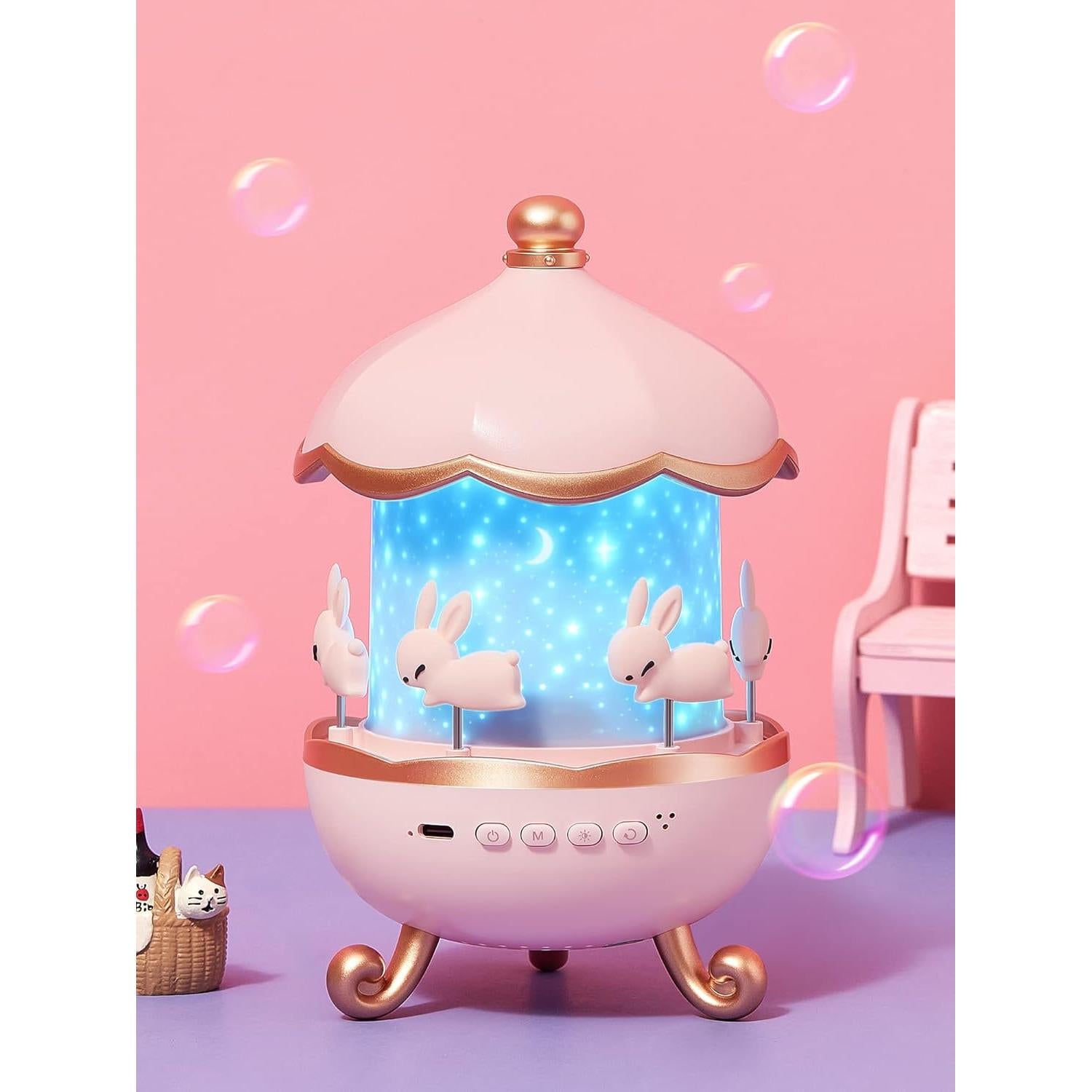 Proyector de Estrellas ONEFIRE Rosa con 15 Películas y Sonidos