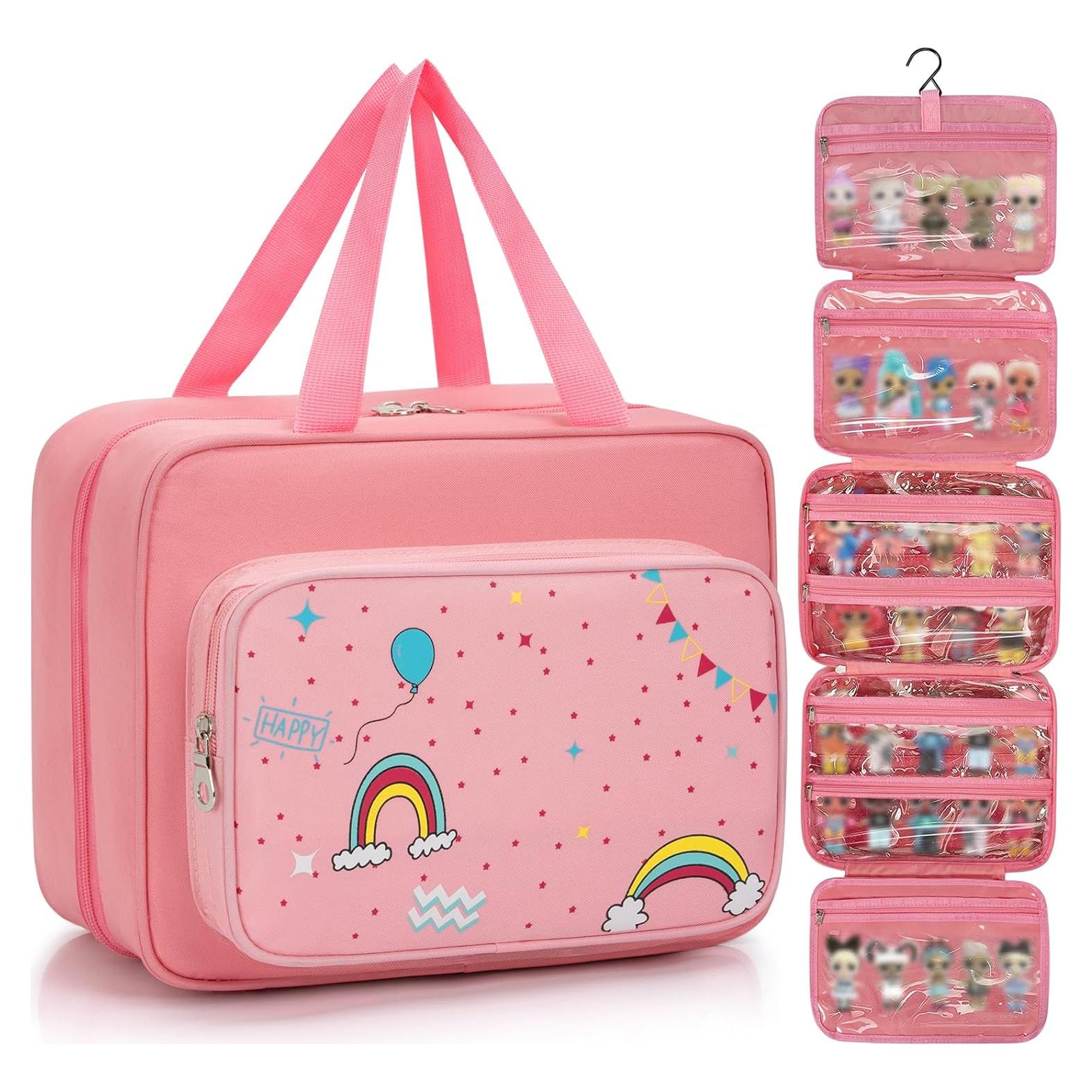 Funda Organizador para Muñecas OUUTMEE Rosa 7 Bolsillos