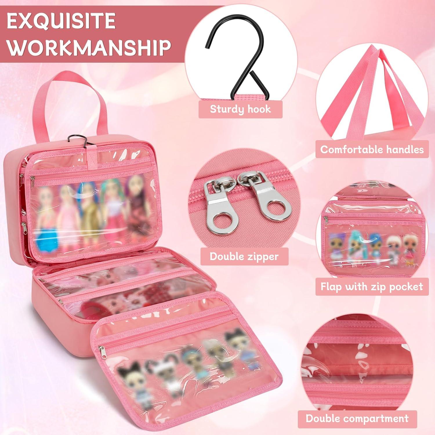 Funda Organizador para Muñecas OUUTMEE Rosa 7 Bolsillos