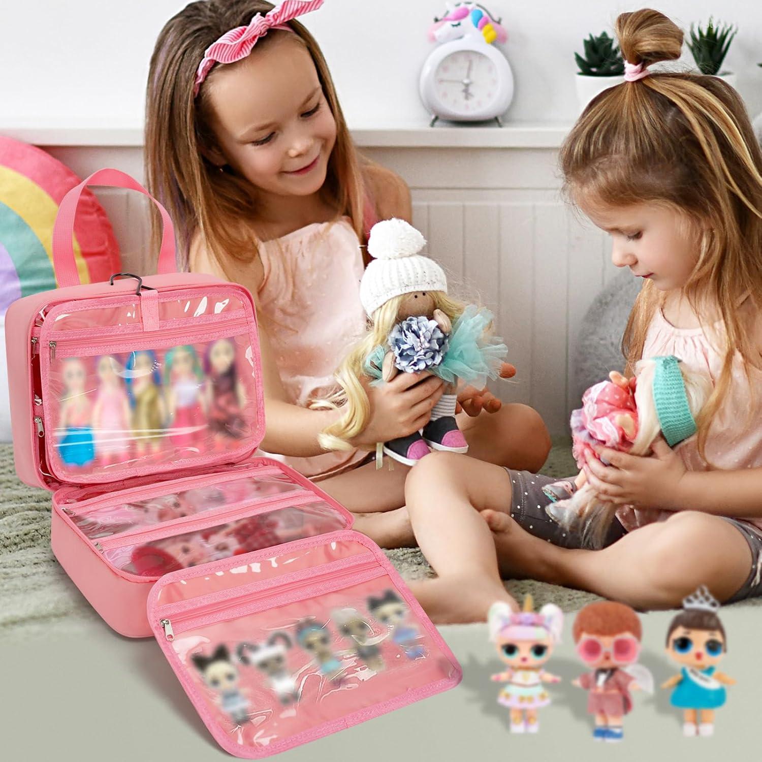 Funda Organizador para Muñecas OUUTMEE Rosa 7 Bolsillos