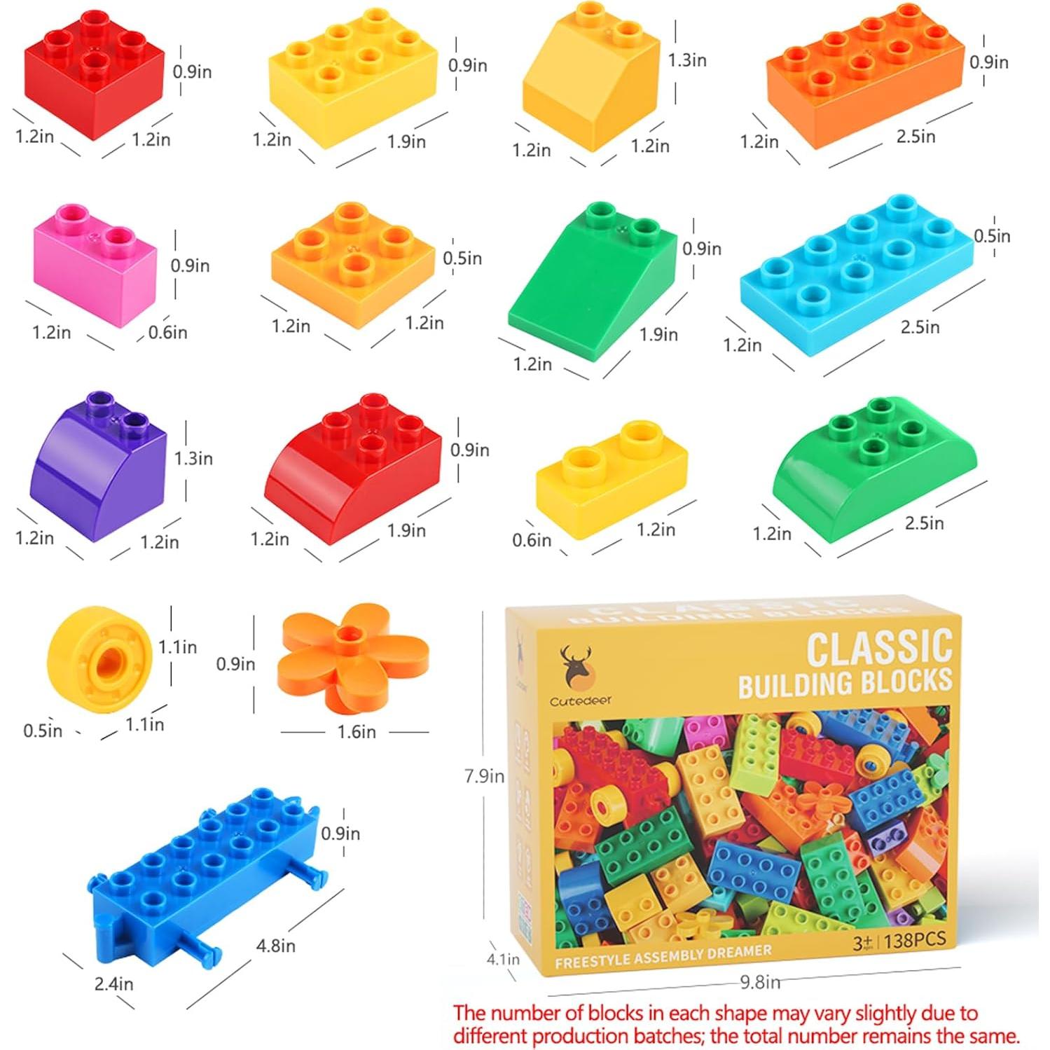Set de Bloques de Construcción Cutedeer 138 Piezas para Niños