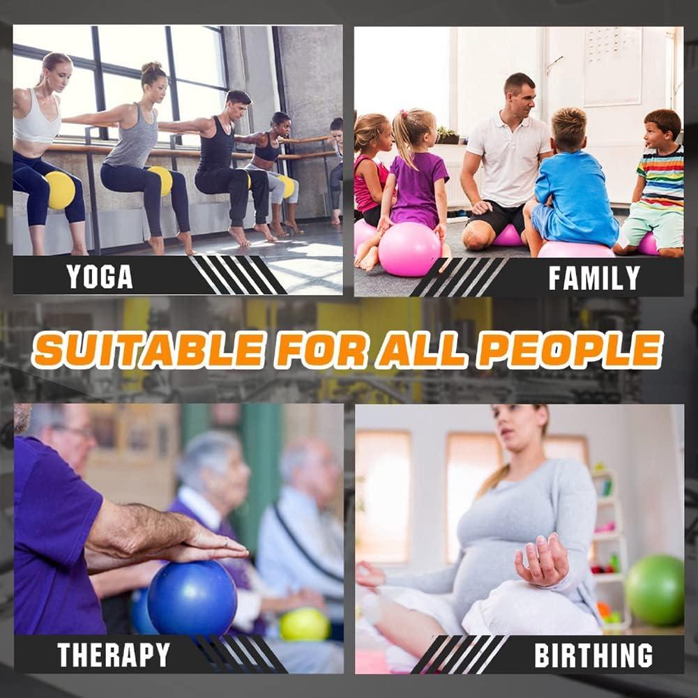 Bola de Pilates Mini 22.86 cm ElwynnLane Antiburst para Yoga