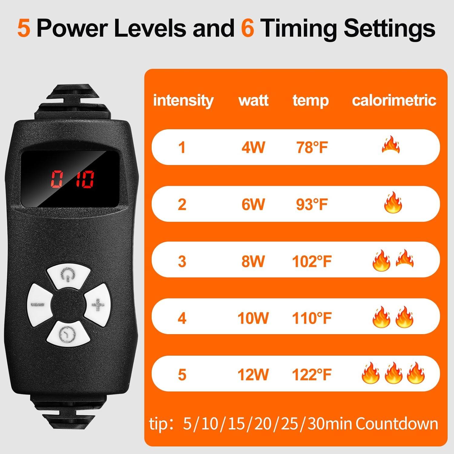 Cinturón de Terapia de Luz Roja Bnlei 300x280mm con Calor