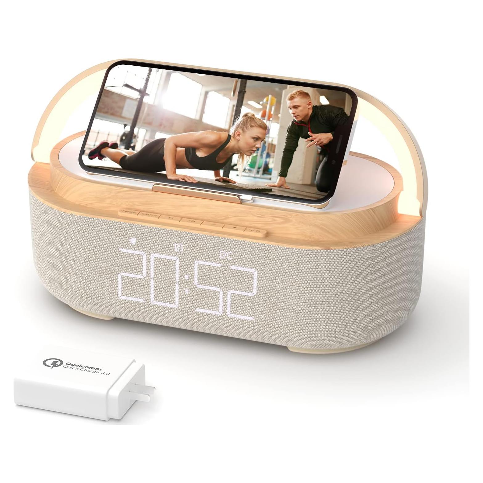 Altavoz Bluetooth COLSUR S29 con Reloj Despertador y Cargador Inalámbrico 15W