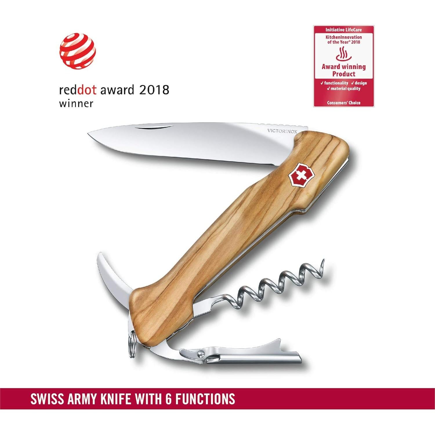 Cuchillo de Bolsillo Victorinox Maestro del Vino 13 cm Olivo