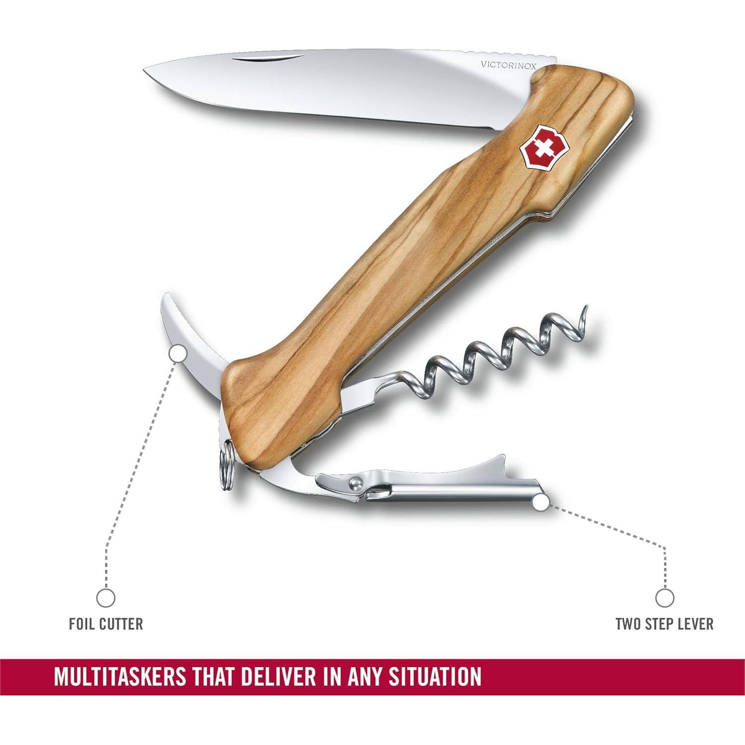 Cuchillo de Bolsillo Victorinox Maestro del Vino 13 cm Olivo