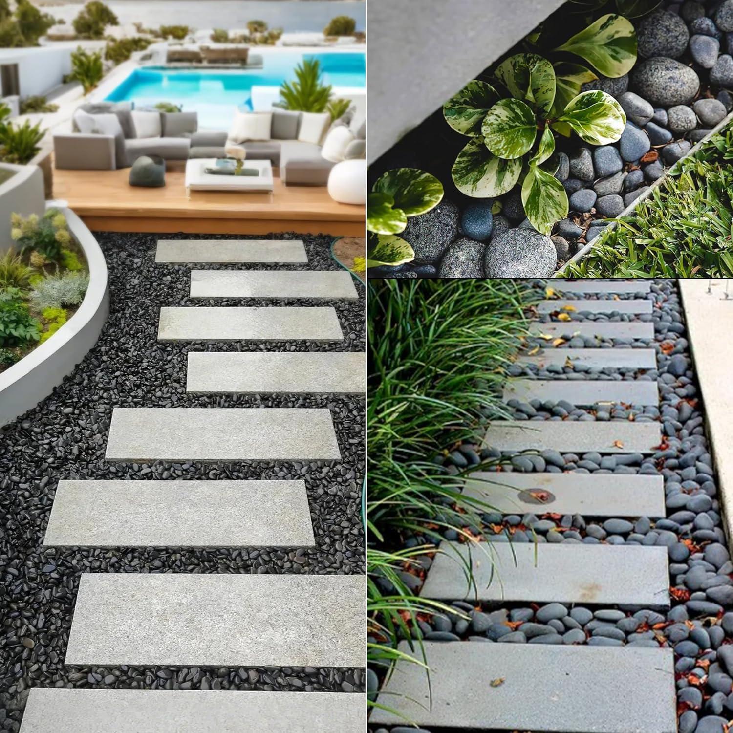 Guijarros de Playa Quibbay 2.27 kg para Jardín y Acuarios