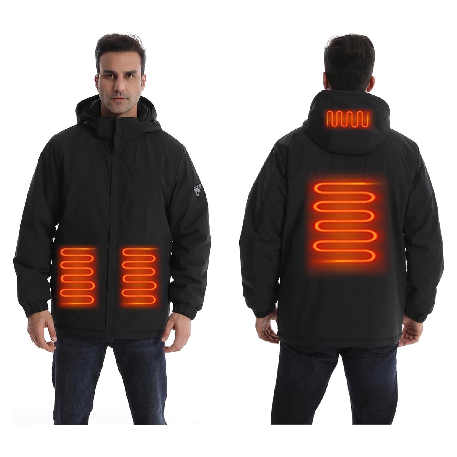 Chaqueta Calentada Hombre Goodiss GD-P32+ 4 Zonas Calor Negro