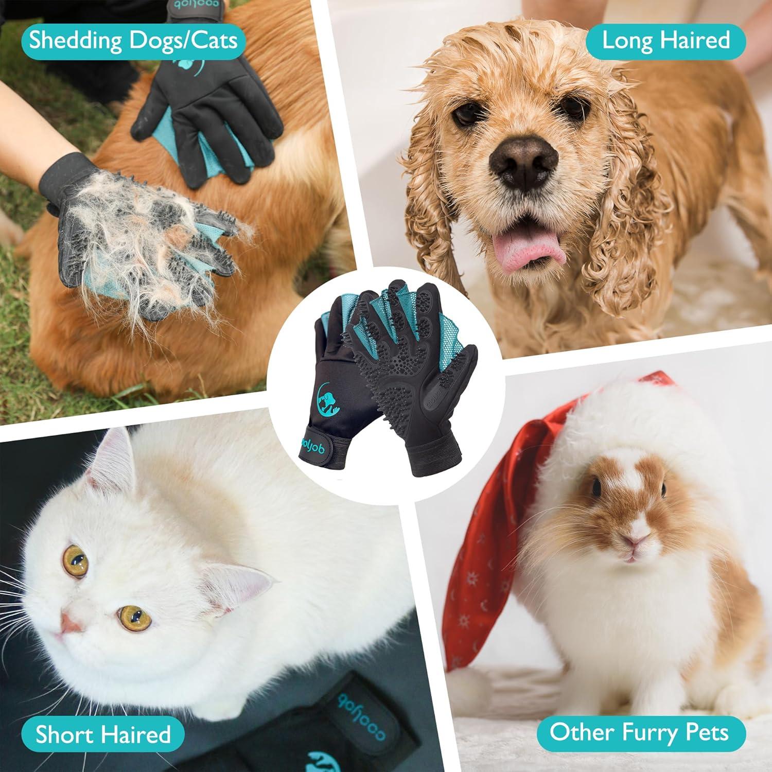 Guantes de Aseo para Mascotas COOLJOB Mediano Azul 384 Puntas