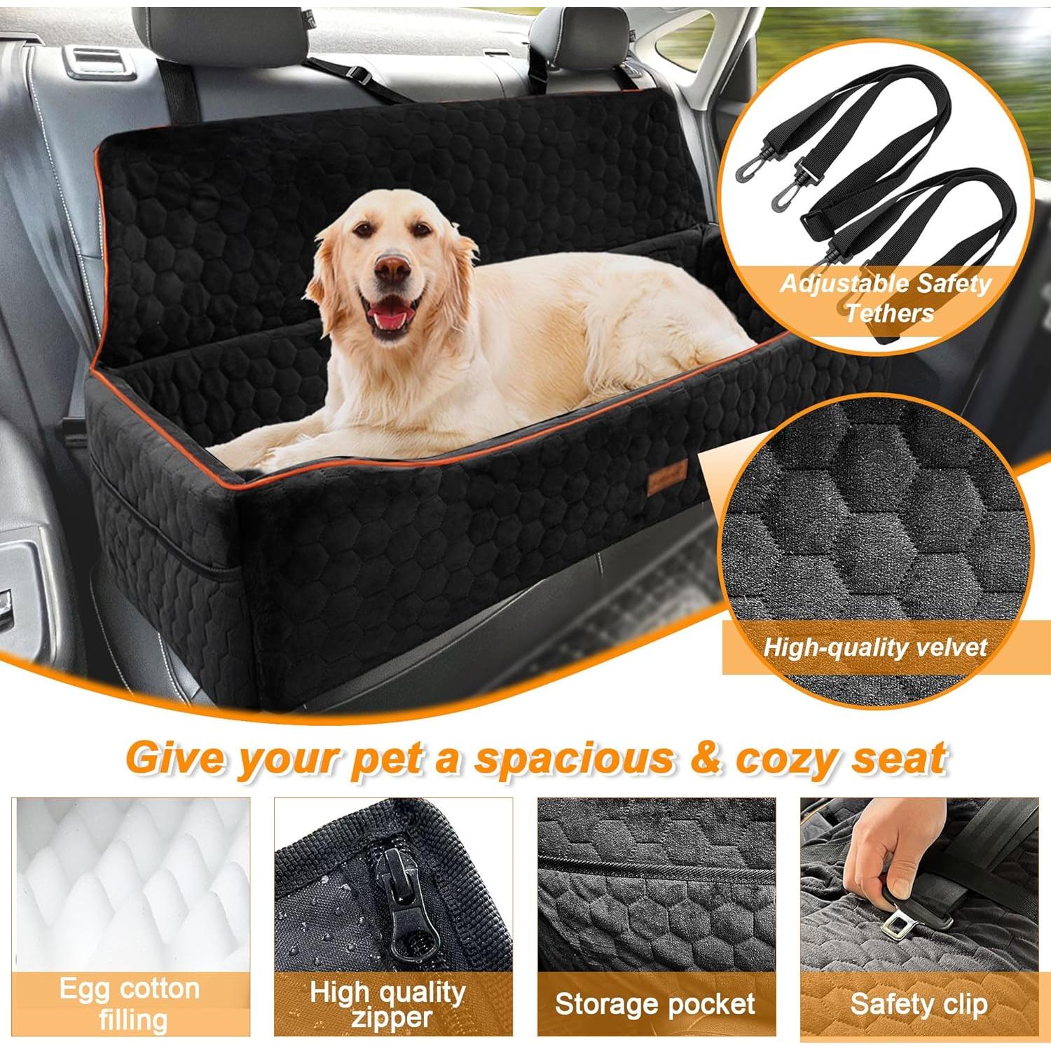 Asiento Elevador para Perros Grandes Melafa365 - Negro, 110x50x25cm