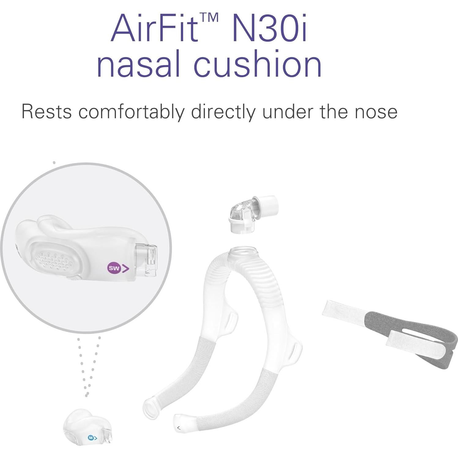 Almohadilla Nasal ResMed AirFit N30i - Silicona Suave - Pequeño Ancho