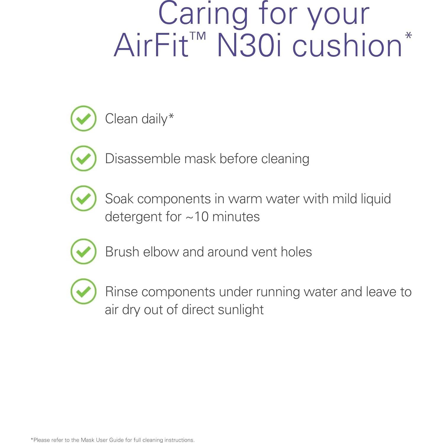 Almohadilla Nasal ResMed AirFit N30i - Silicona Suave - Pequeño Ancho