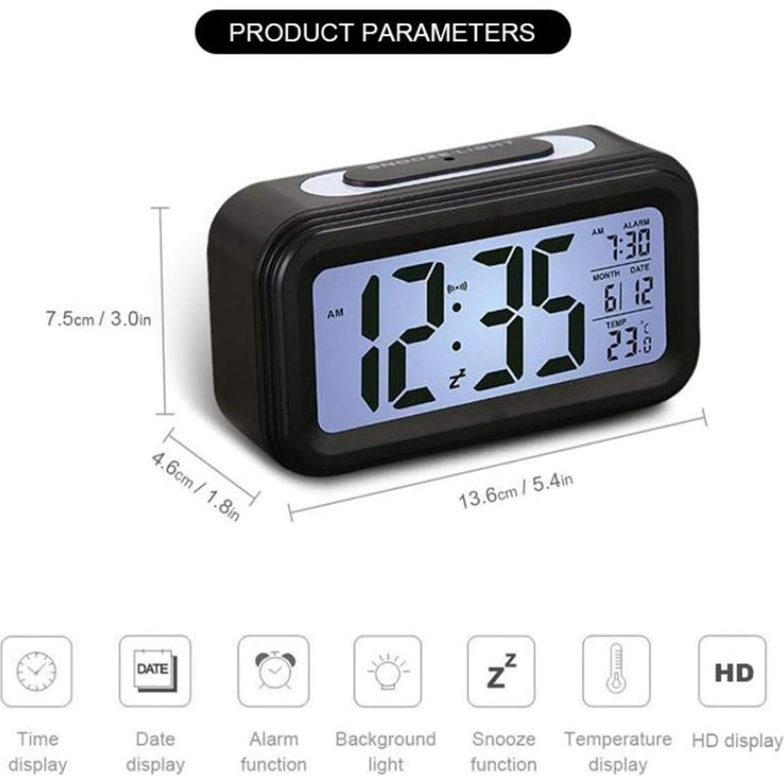 Reloj Despertador Digital TXY con Pantalla LCD y Snooze