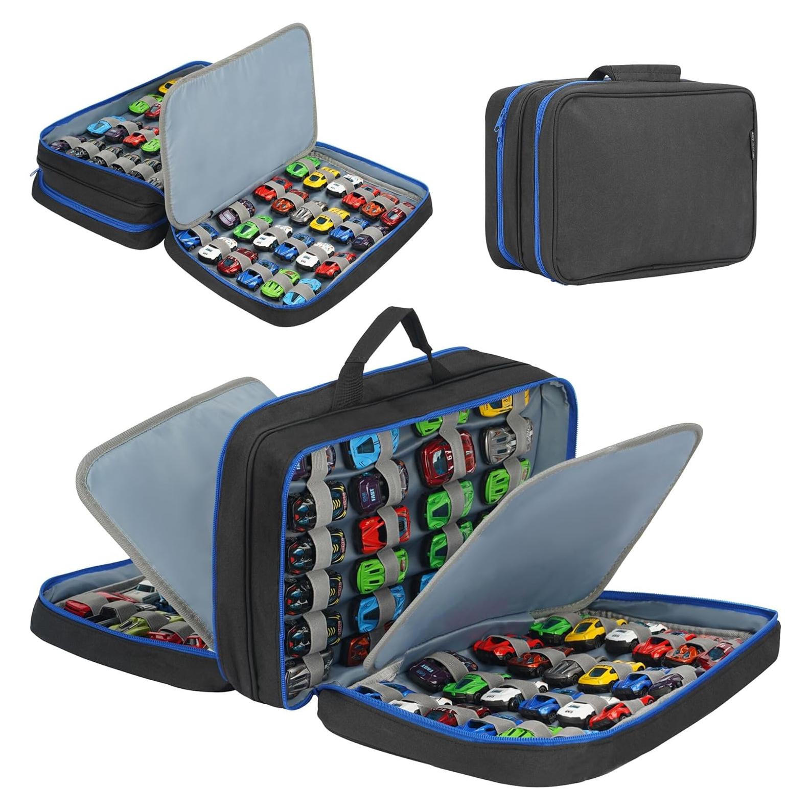 Estuche KISLANE para 96 Coches de Juguete Negro