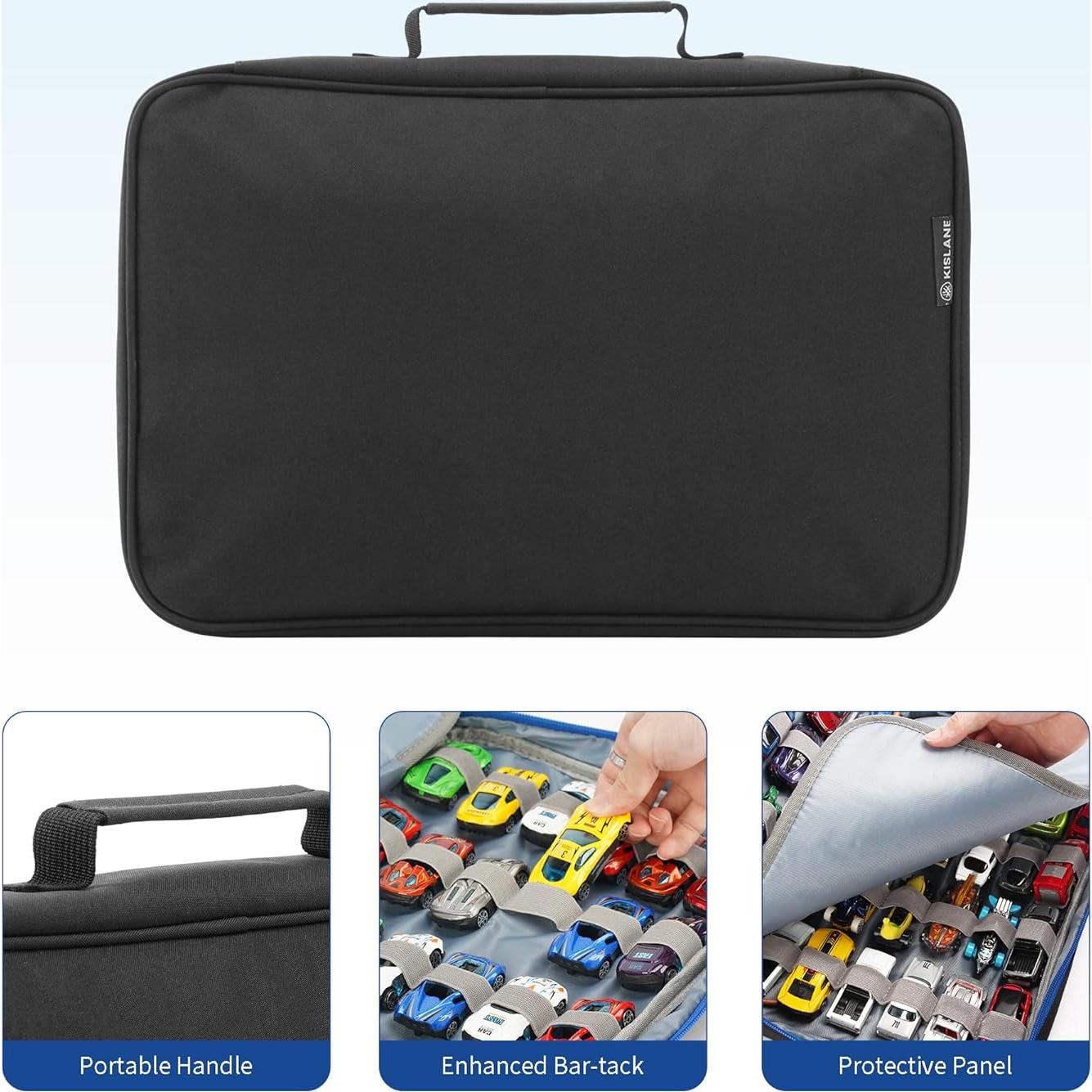 Estuche KISLANE para 96 Coches de Juguete Negro