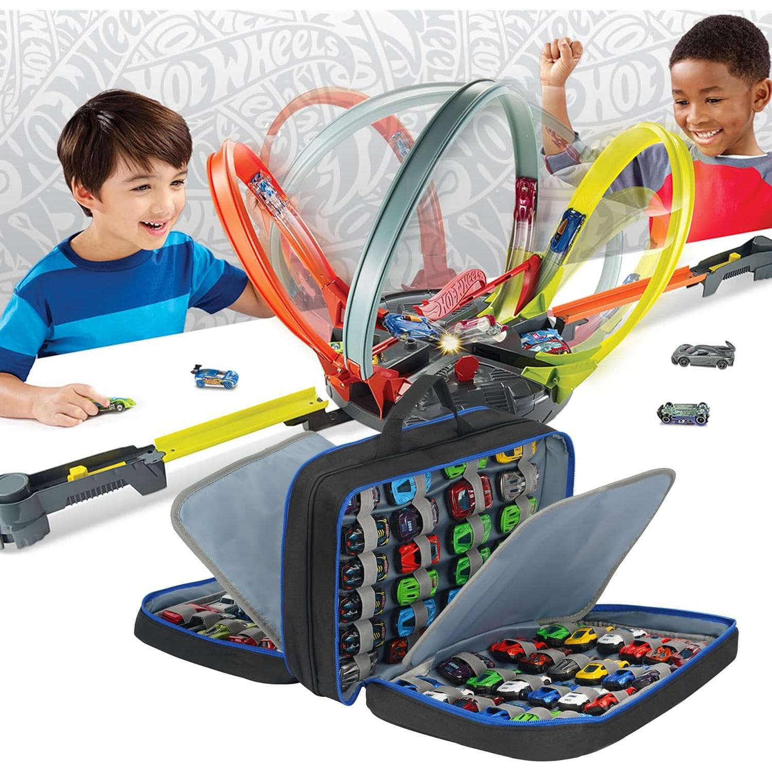 Estuche KISLANE para 96 Coches de Juguete Negro