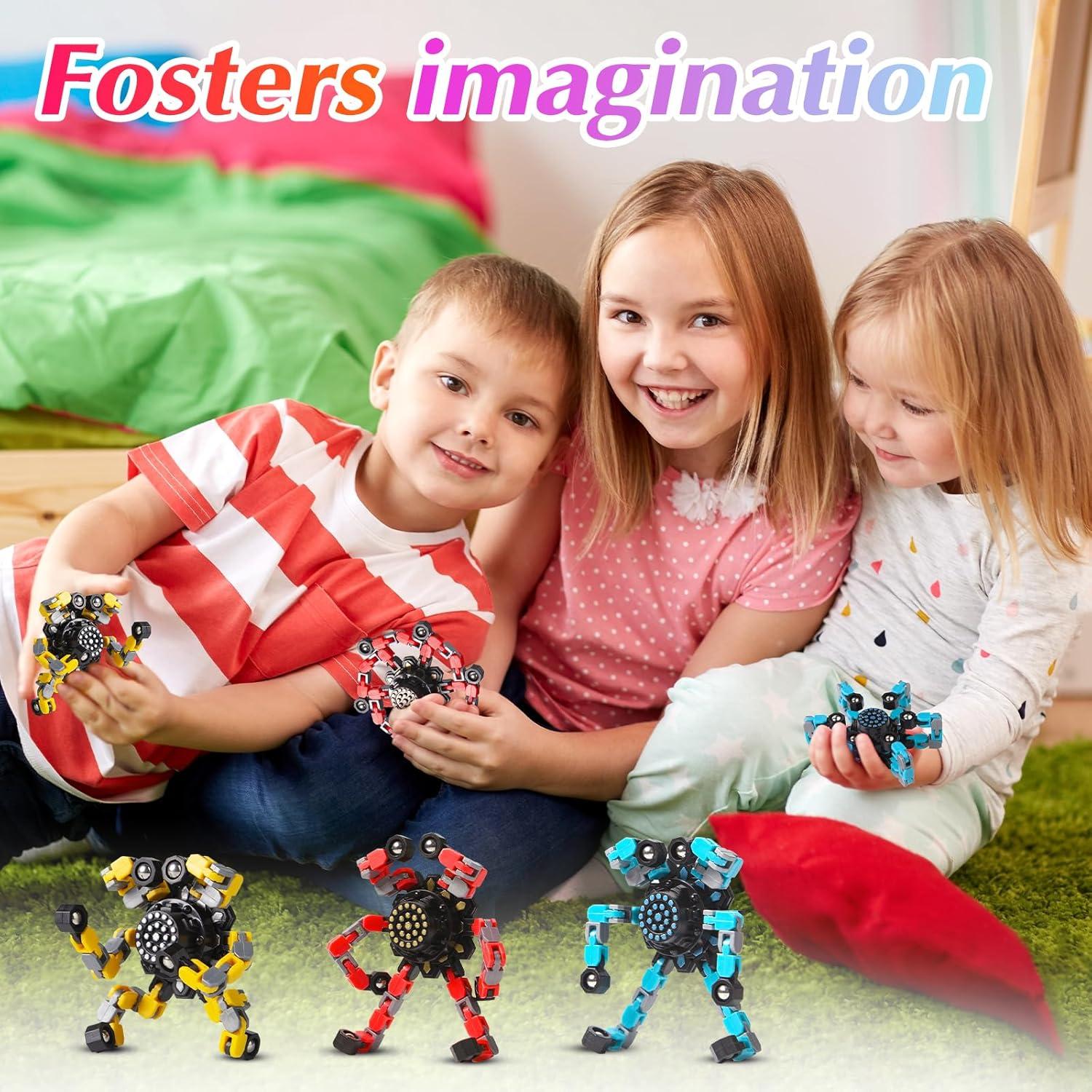 Spinners Antiestrés Transformables Gokeey 4-Pack Juguetes