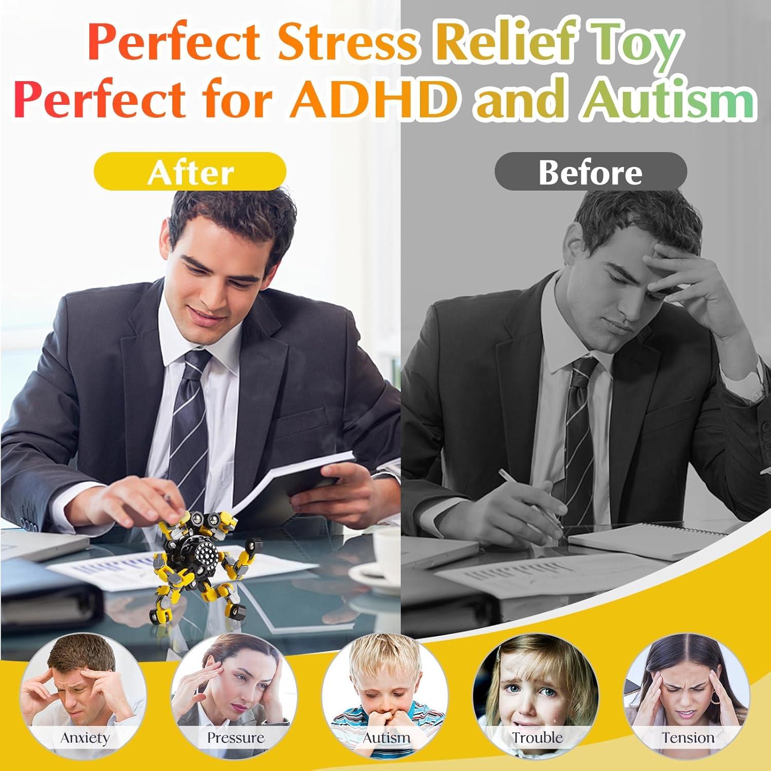 Spinners Antiestrés Transformables Gokeey 4-Pack Juguetes