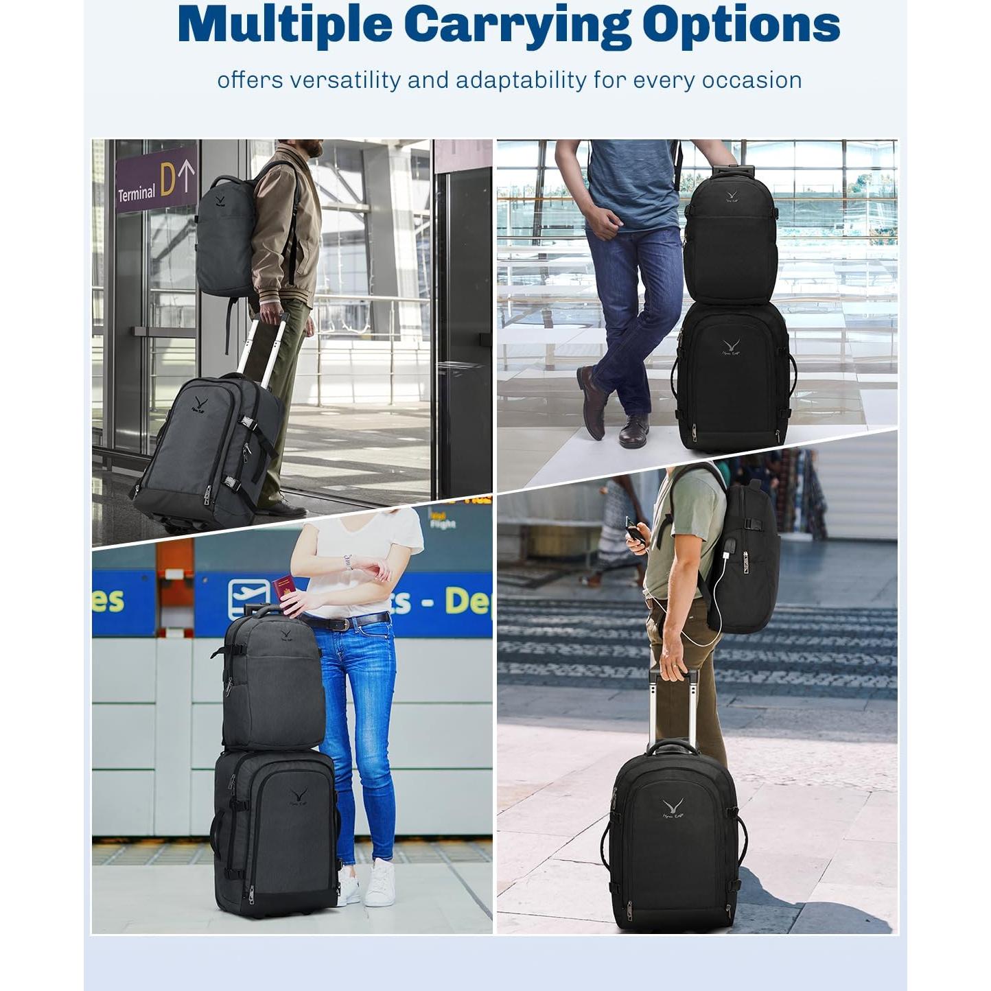 Mochila Rodante Hynes Eagle 2 en 1 63L Aprobada para Vuelo