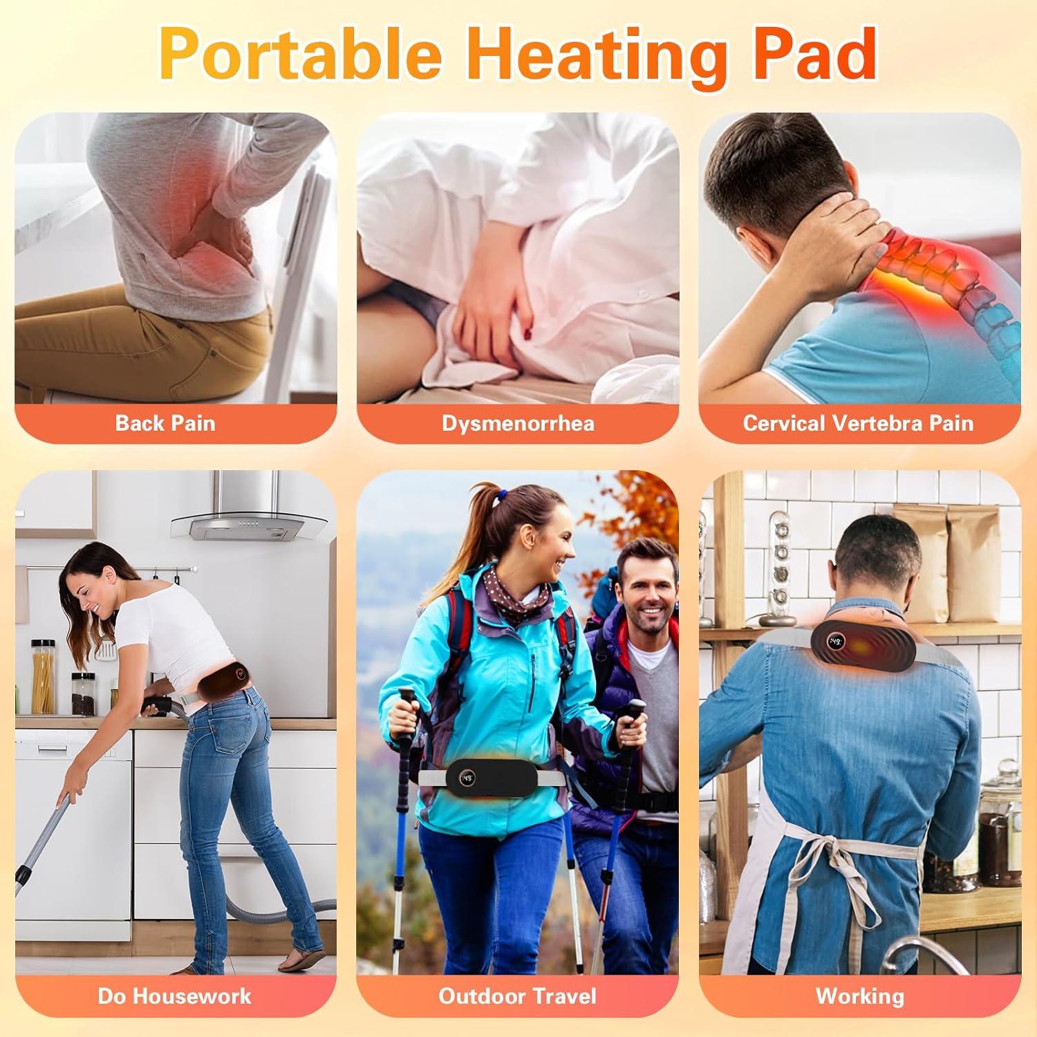 Almohadilla Calentadora Menstrual VFD 5000mAh 6 Niveles de Calor