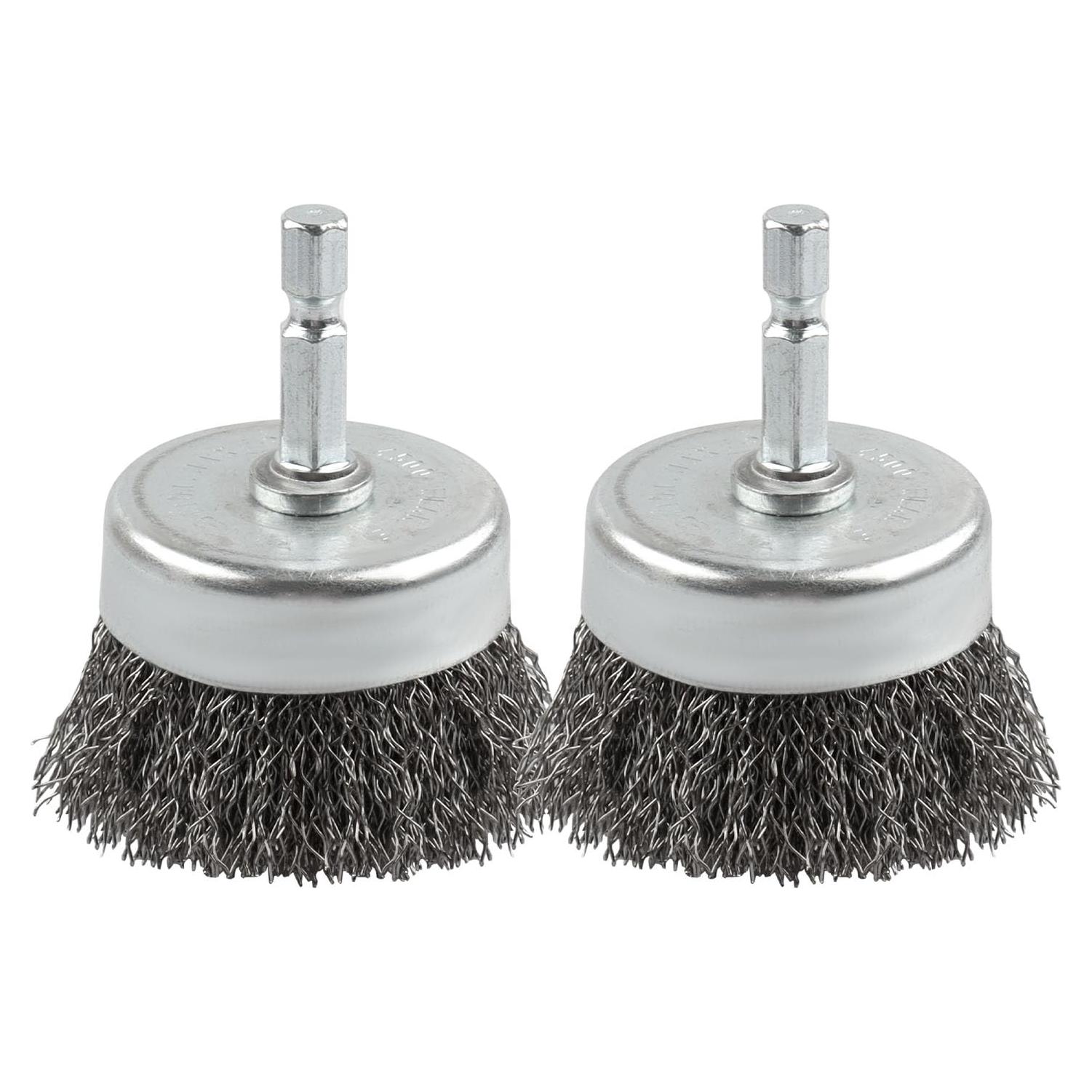 Juego de 2 cepillos de alambre WENORA para taladro 2"