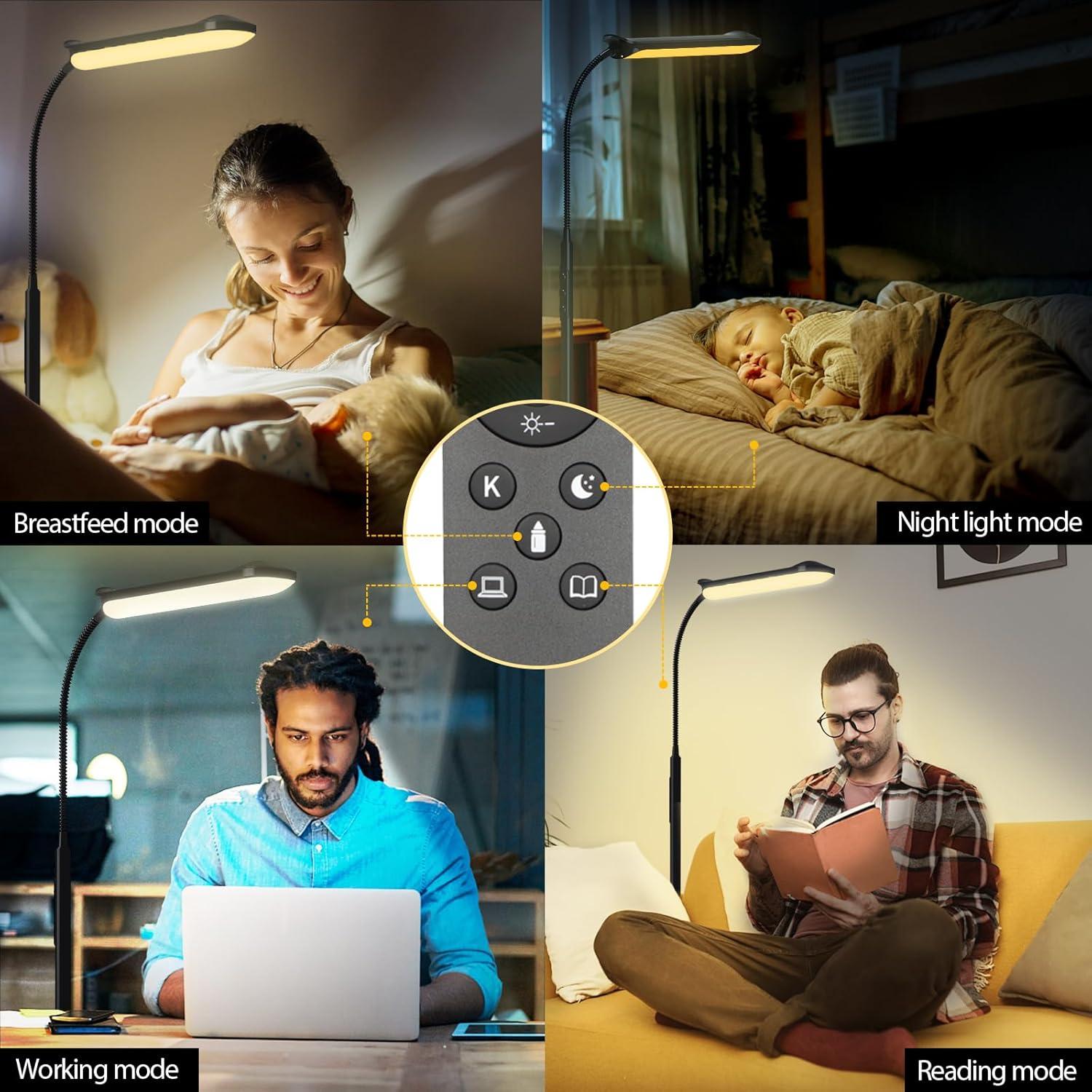 Lámpara de Pie LED Aisutha 18W Ajustable Control Remoto